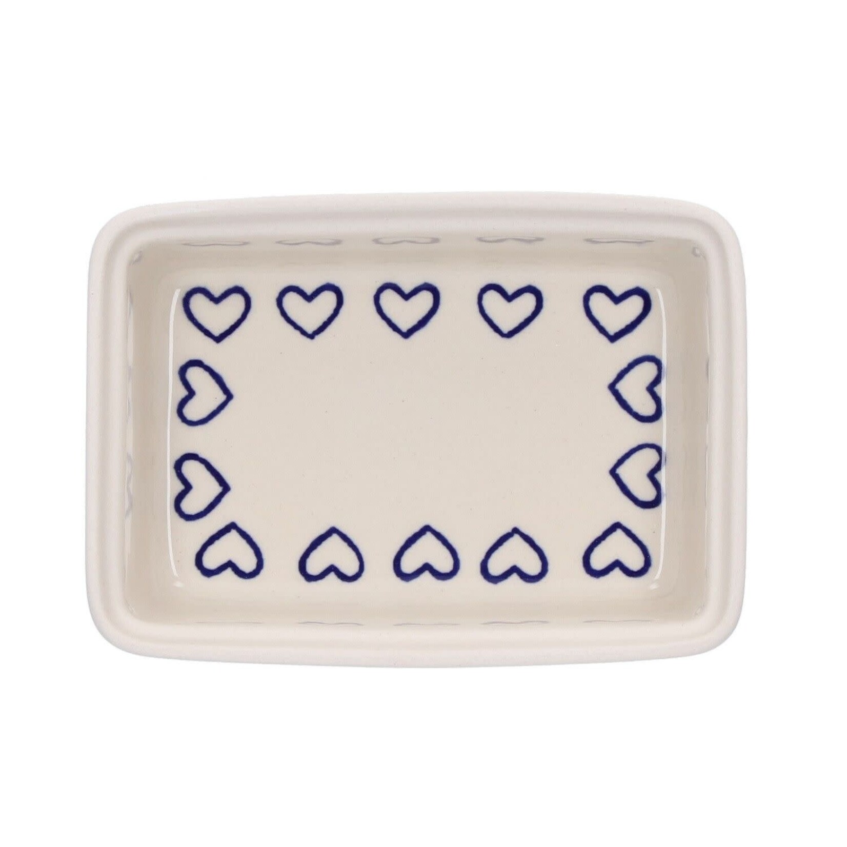 Bunzlau Castle Blue Valentine Butter Dish rectangular Bunzlau Castle Botervloot Blue Valentine Bunzlau Castle 1010-0375e