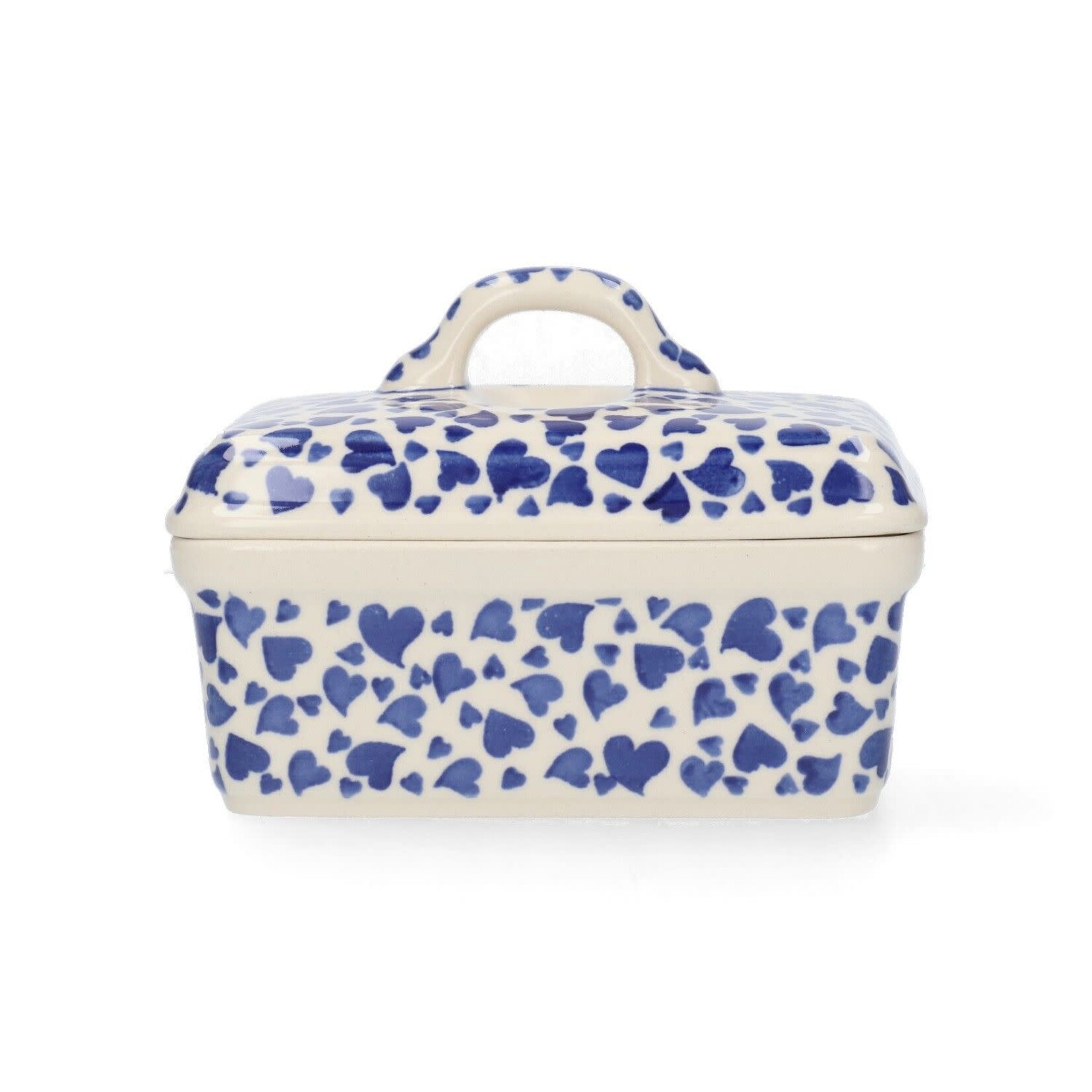 Bunzlau Castle Dancing Hearts Butter Dish rectangular Bunzlau Castle Botervloot Dancing Hearts Bunzlau Castle 1010-3411