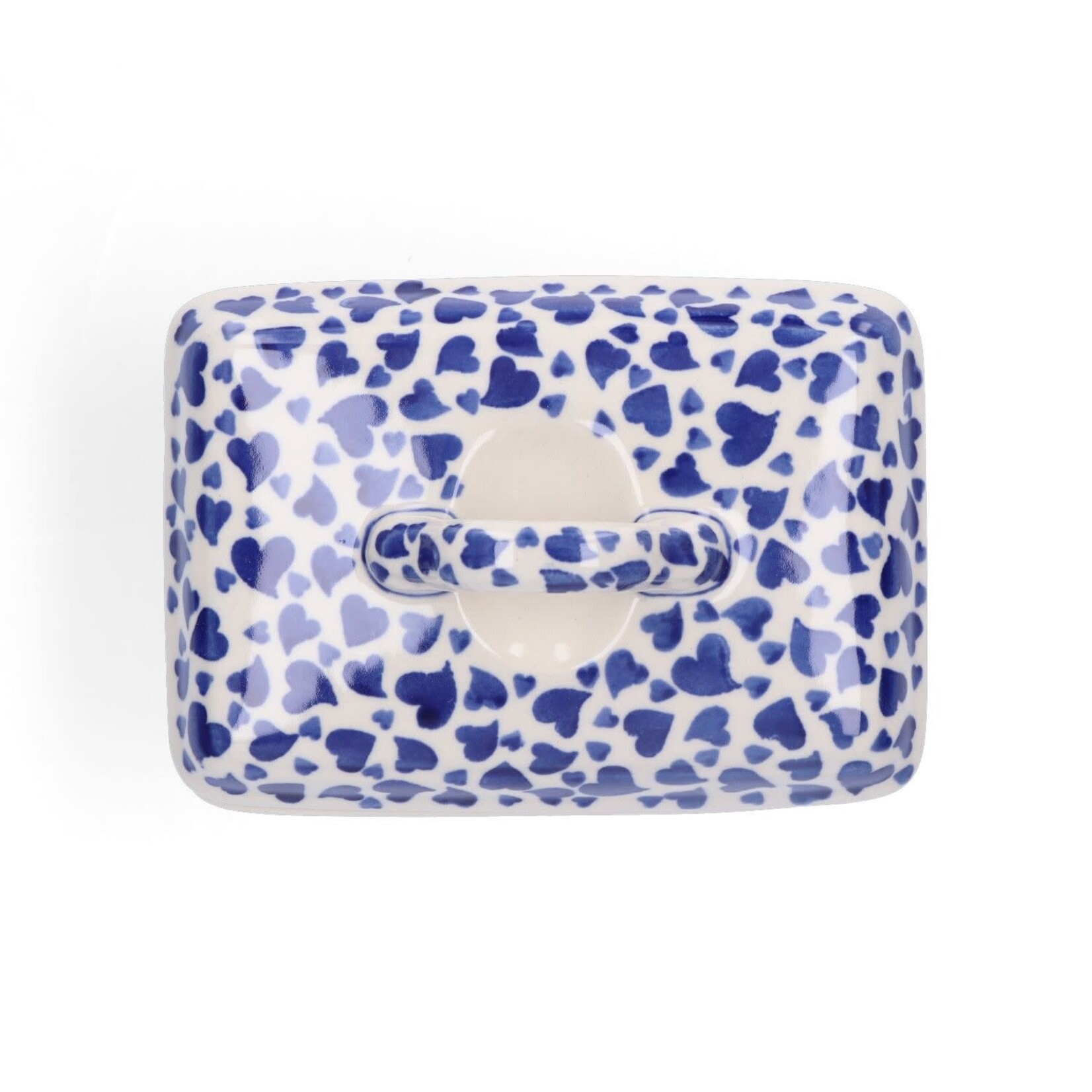 Bunzlau Castle Dancing Hearts Butter Dish rectangular Bunzlau Castle Botervloot Dancing Hearts Bunzlau Castle 1010-3411