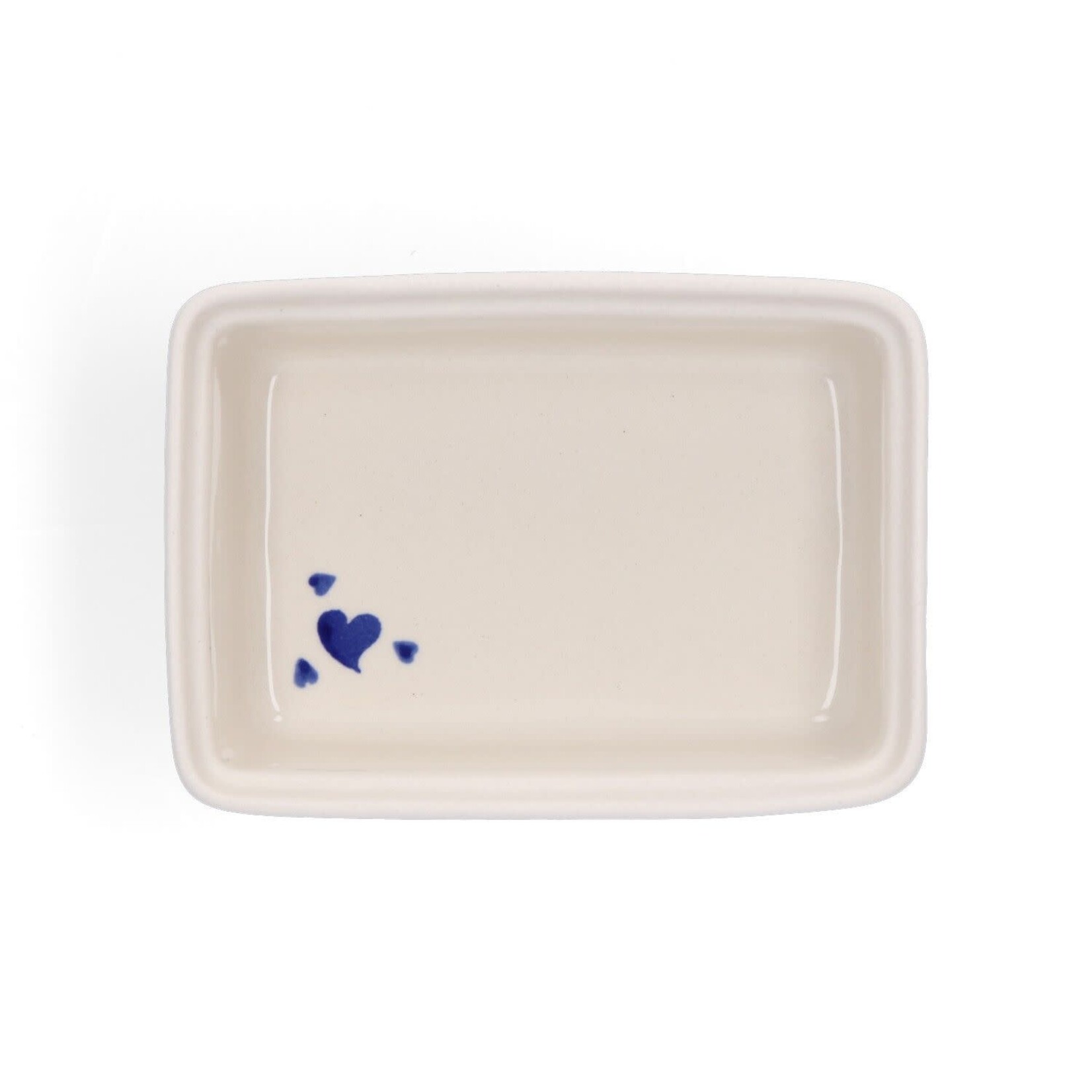 Bunzlau Castle Dancing Hearts Butter Dish rectangular Bunzlau Castle Botervloot Dancing Hearts Bunzlau Castle 1010-3411