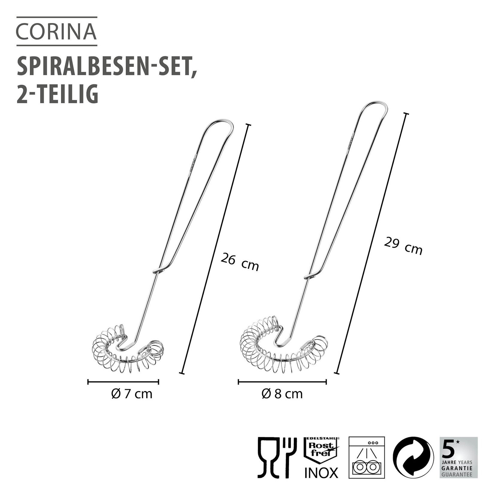 Gefu Set-2 spiraal gardes Gefu Corina Set-2 spiraal garde Gefu 12816