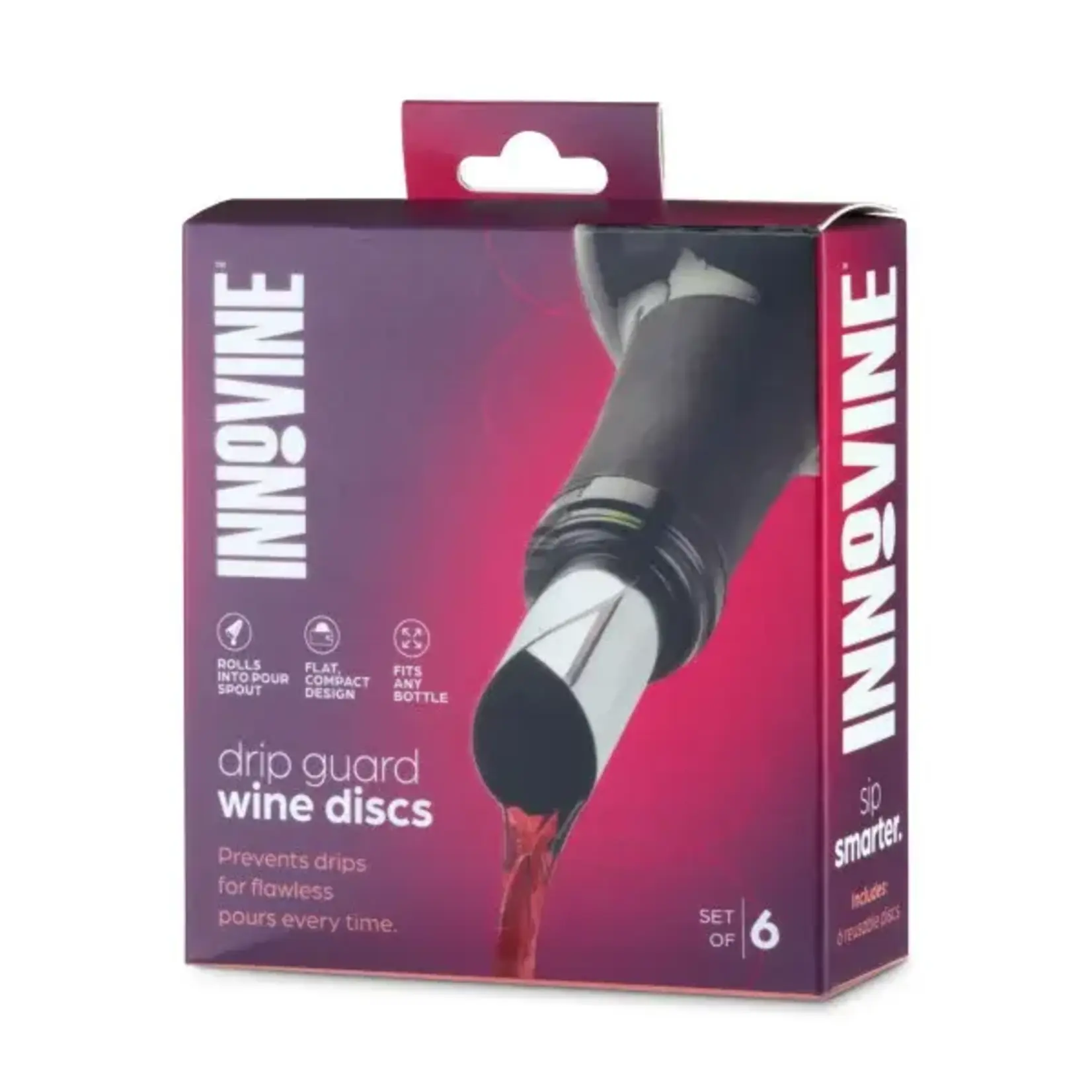 Viski Innovine 6 druppelvrije wijnschenkers Drip Guard wine discs Innovine
