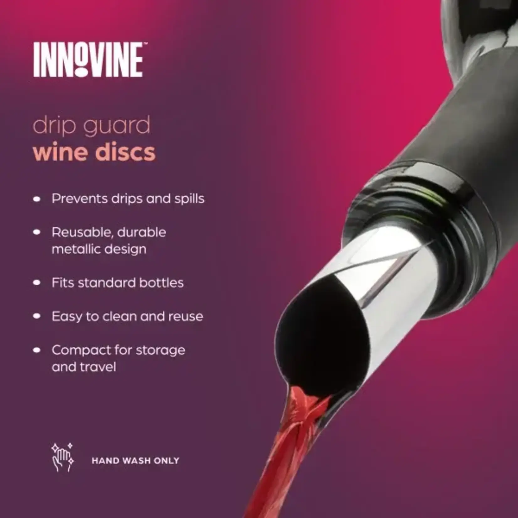 Viski Innovine 6 druppelvrije wijnschenkers Drip Guard wine discs Innovine