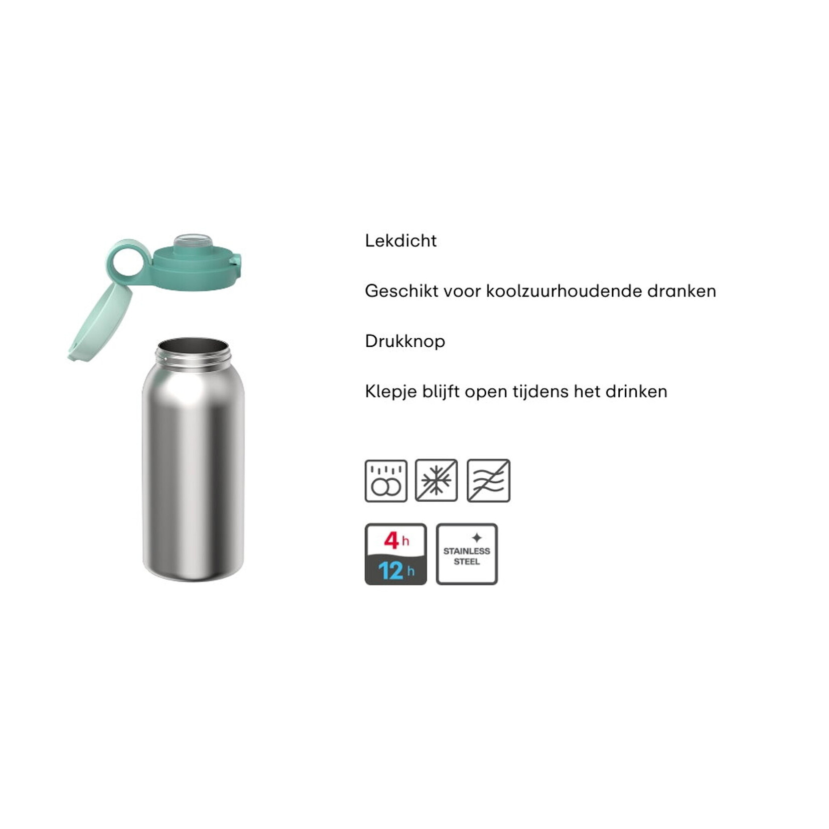 Mepal rvs  isoleer drinkfles met flipdop Mepal Forest Friends drinkfles 500 ml Mepal 10748806508