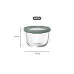 Mepal 500 ml ronde Mepal Cirqula glazen vershouddoos 500 ml deksel Nordic sage Mepal 106240594700