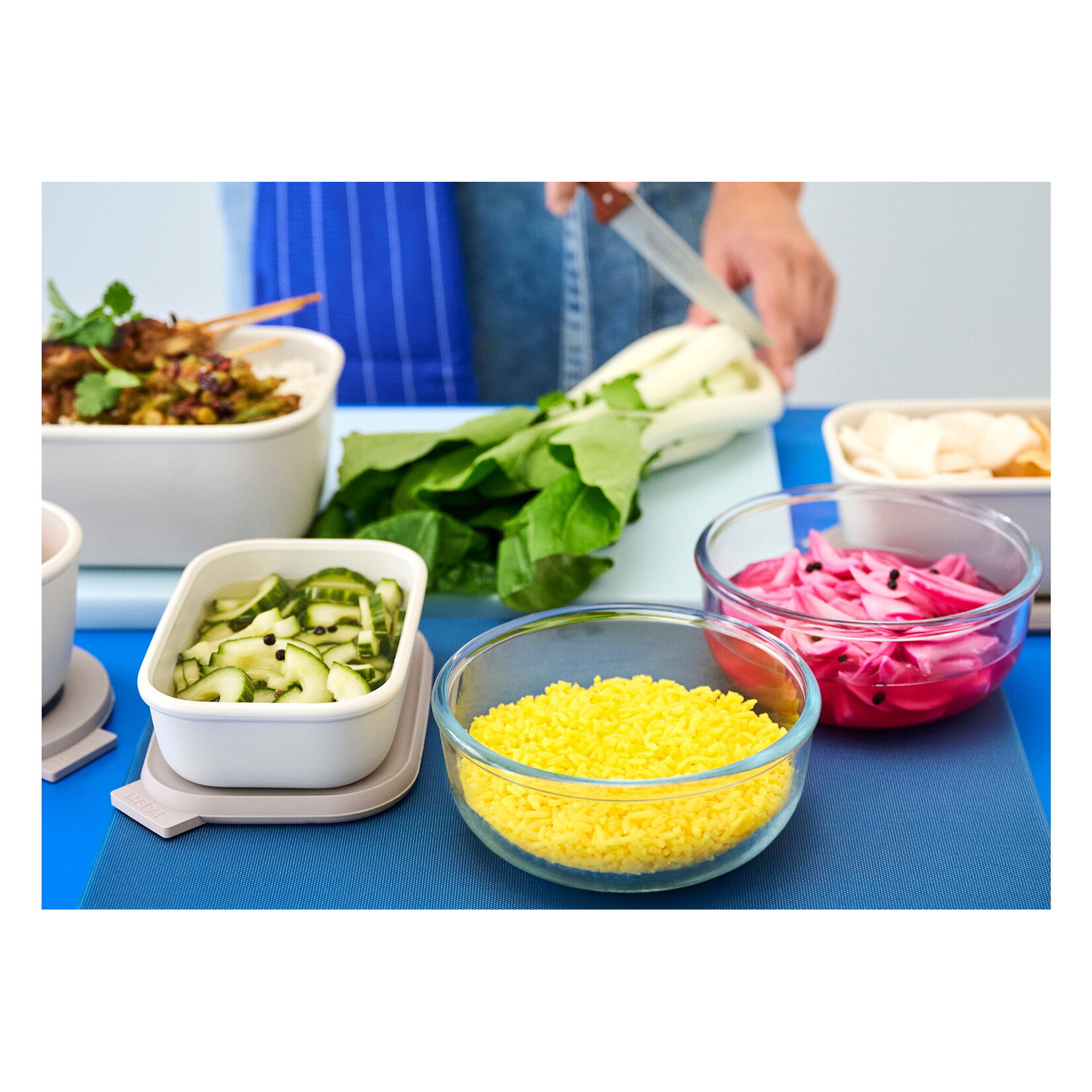 Mepal 500 ml ronde Mepal Cirqula glazen vershouddoos 500 ml deksel Nordic sage Mepal 106240594700