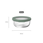 Mepal 750 ml ronde Mepal Cirqula glazen vershouddoos 750 ml deksel Nordic sage Mepal 106241094700
