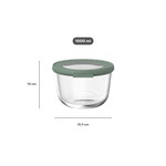 Mepal 1000 ml ronde Mepal Cirqula glazen vershouddoos 1000 ml deksel Nordic sage Mepal 106241594700