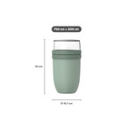 Mepal Mepal Ellipse lunchpot XL 750 ml + 300 ml Nordic sage Mepal 107657094700