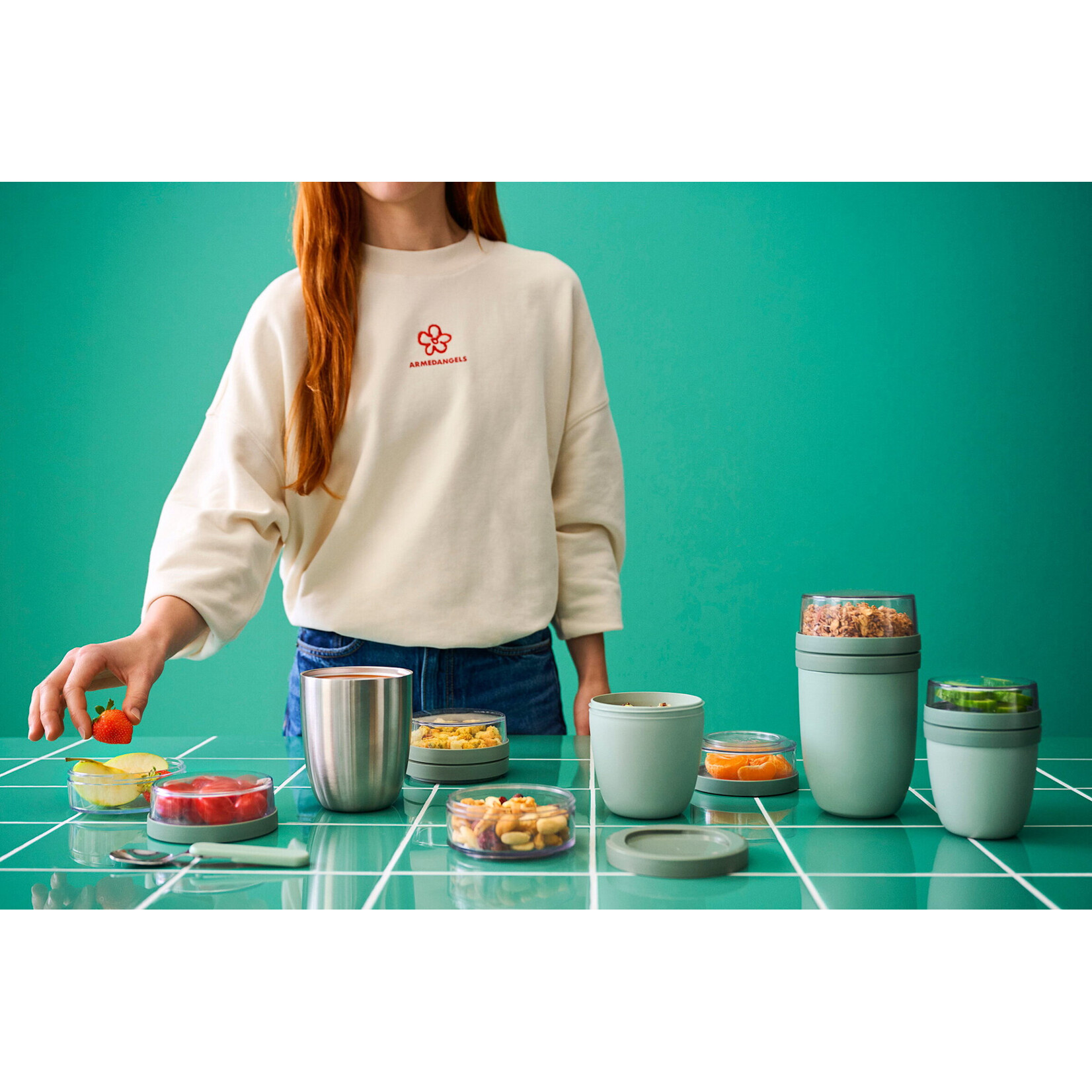 Mepal Mepal Ellipse lunchpot XL 750 ml + 300 ml Nordic sage Mepal 107657094700