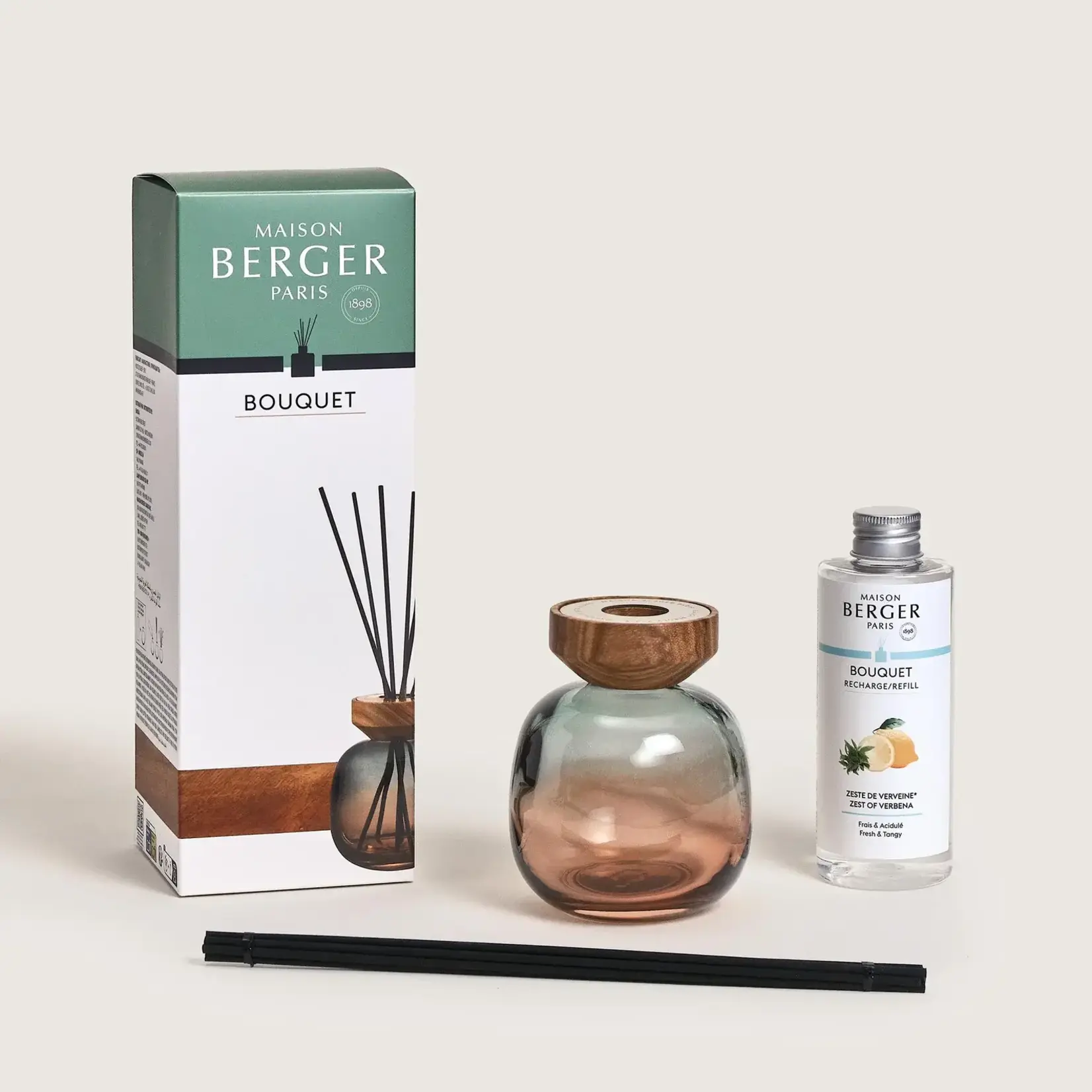 Maison Berger Paris 1898 Maison Berger Parfumsticks Wood Vert Pune 180 ml Zeste de Verveine Maison Berger 7879