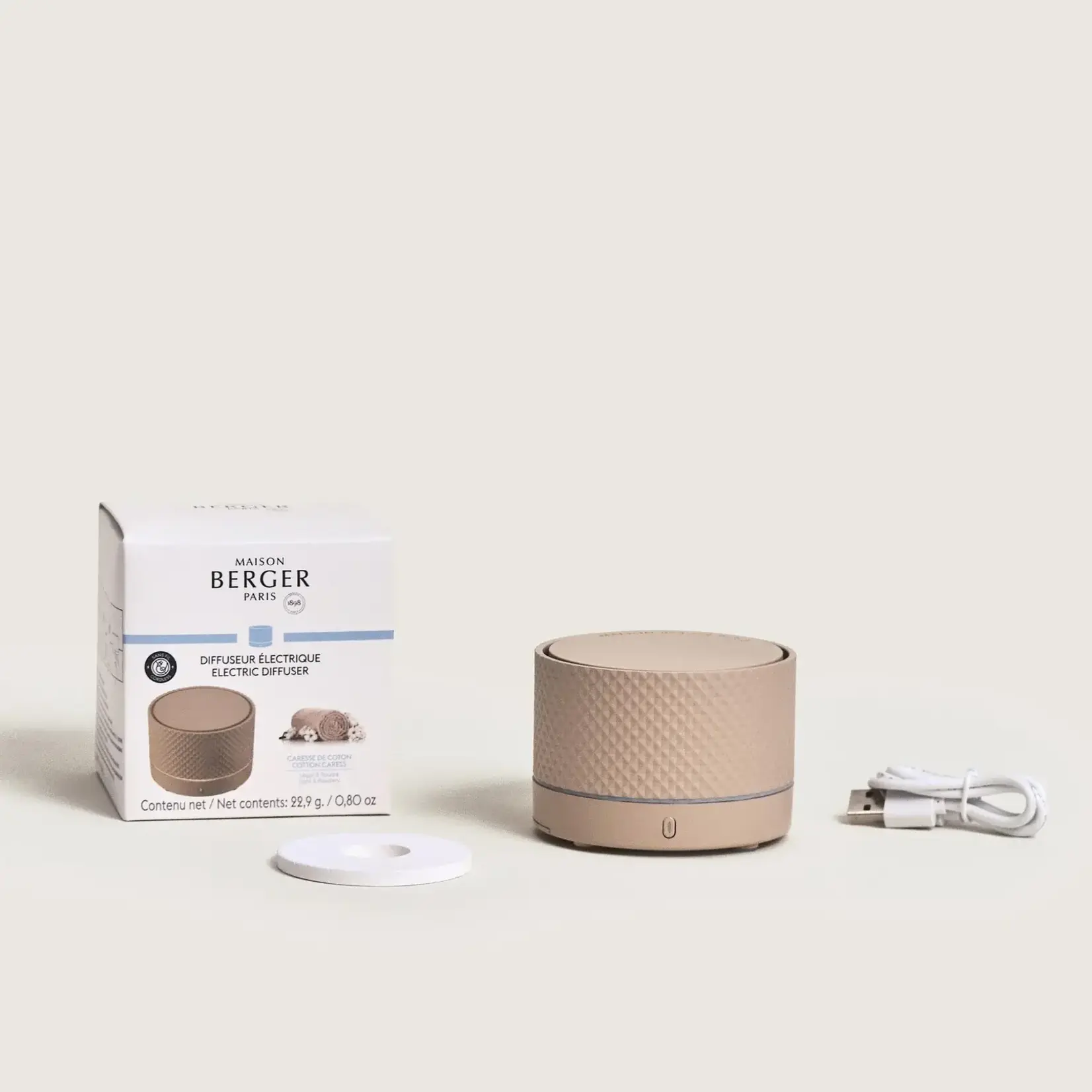 Maison Berger Paris 1898 Maison Berger Nomad elektrische parfumdiffuser Sable zandkleur Maison Berger Nomad zand 7039