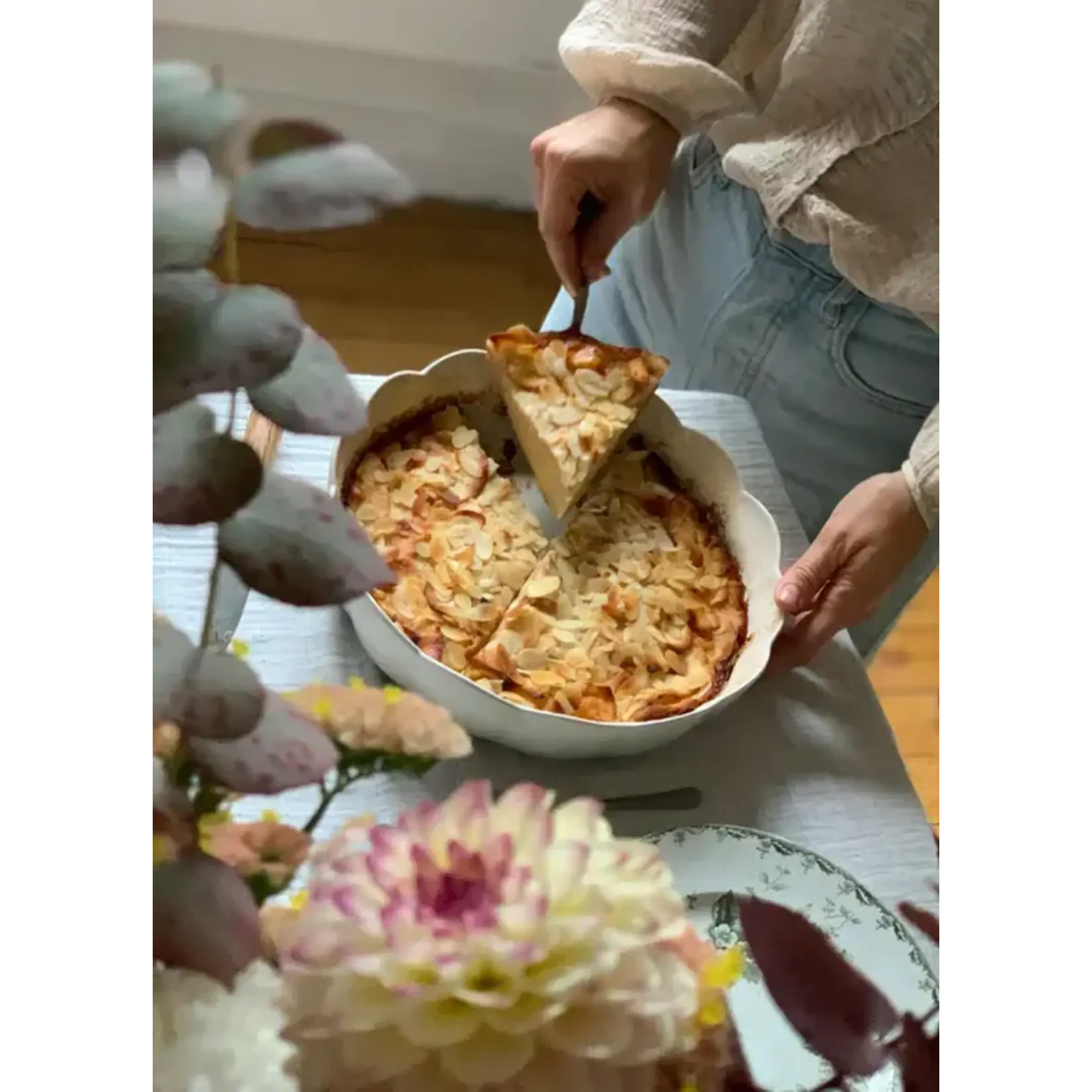 Emile Henry Ø 270 x 65 mm oven schaal rond gegold Emile Henry schaal Madeleine Argile Emile Henry 026253