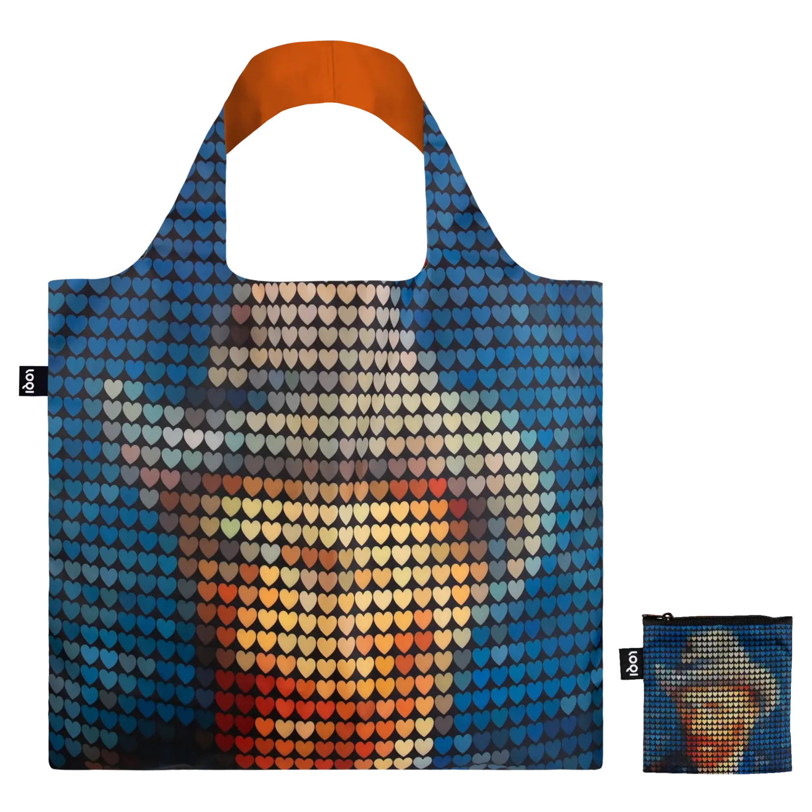 Loqi opvouwbaar tasje Loqi Bag Large Pix + Love Van Gogh gerecycled Loqi artist Collection LQpxl.VG