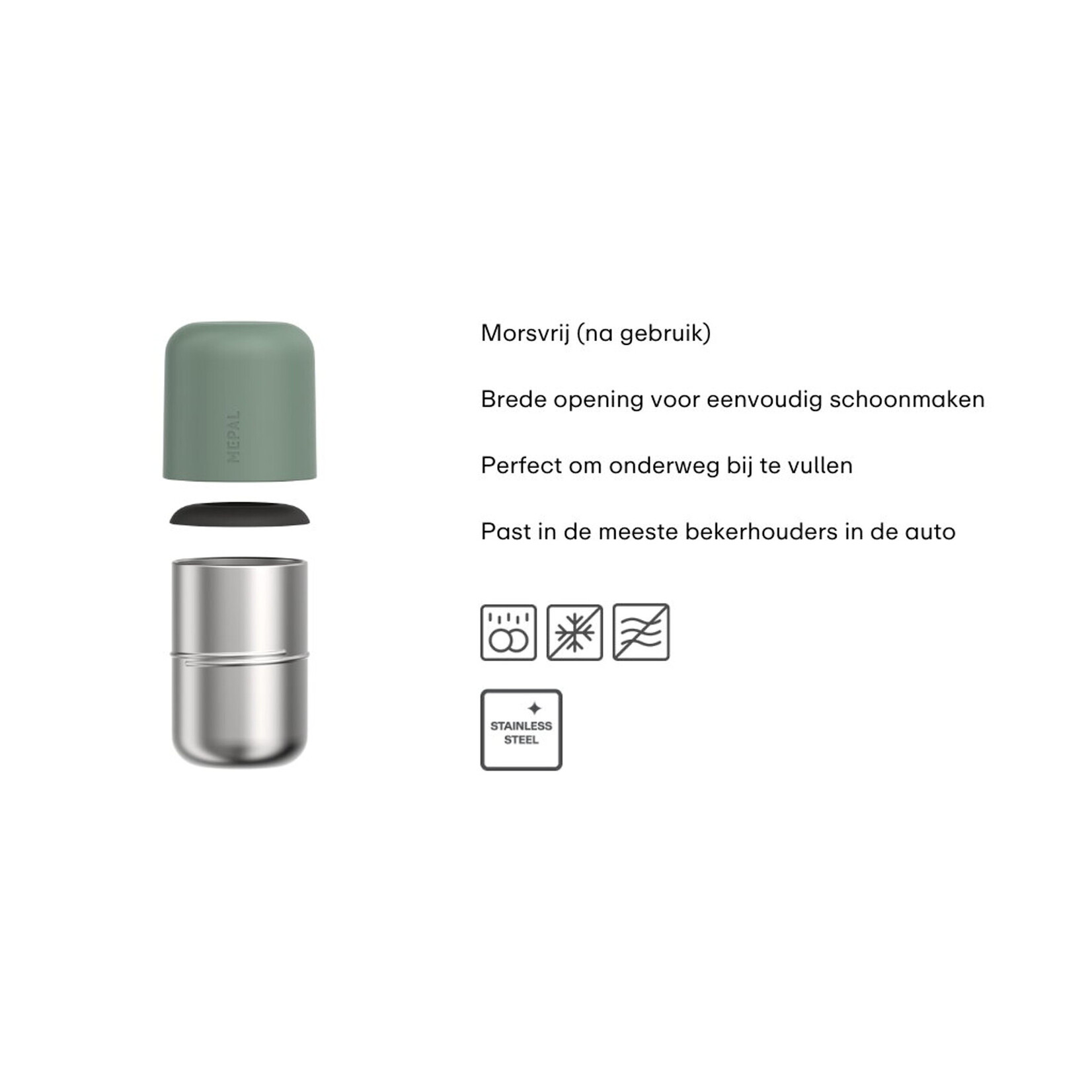 Mepal Mepal Ellipse 300 ml koffiebeker dubbelwandig to go koffiebeker Nordic Sage Mepal 104176094700