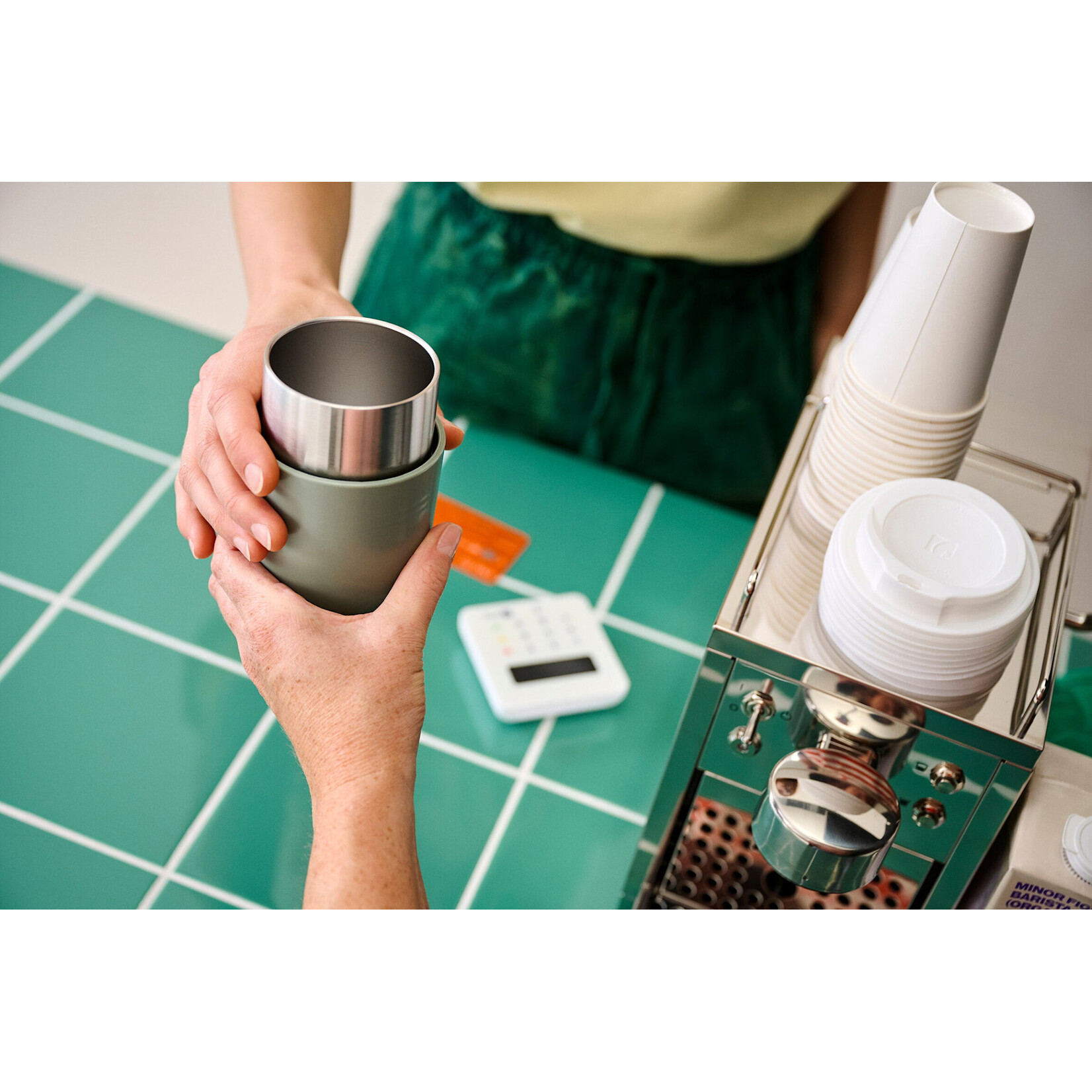 Mepal Mepal Ellipse 300 ml koffiebeker dubbelwandig to go koffiebeker Nordic Sage Mepal 104176094700