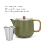 Bredemeijer Bredemeijer dubbelwandige Theepot Facet 1.1 liter Khaki Groen Duet Design  Bredemeijer 111080