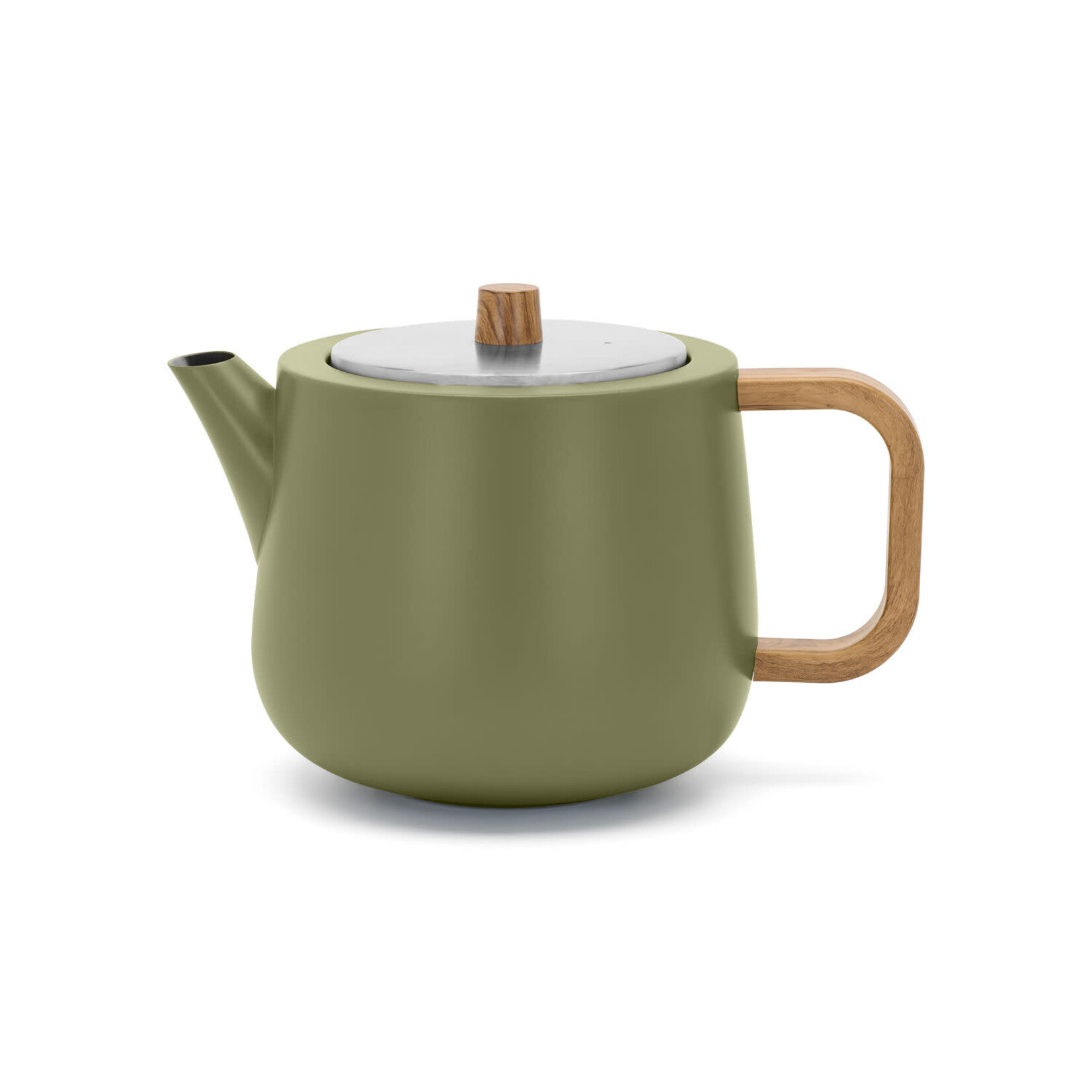 Bredemeijer Bredemeijer dubbelwandige Theepot Facet 1.1 liter Khaki Groen Duet Design  Bredemeijer 111080