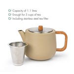 Bredemeijer Bredemeijer dubbelwandige Theepot Facet 1.1 liter Camel Beige Taupe Duet Design  Bredemeijer 111081