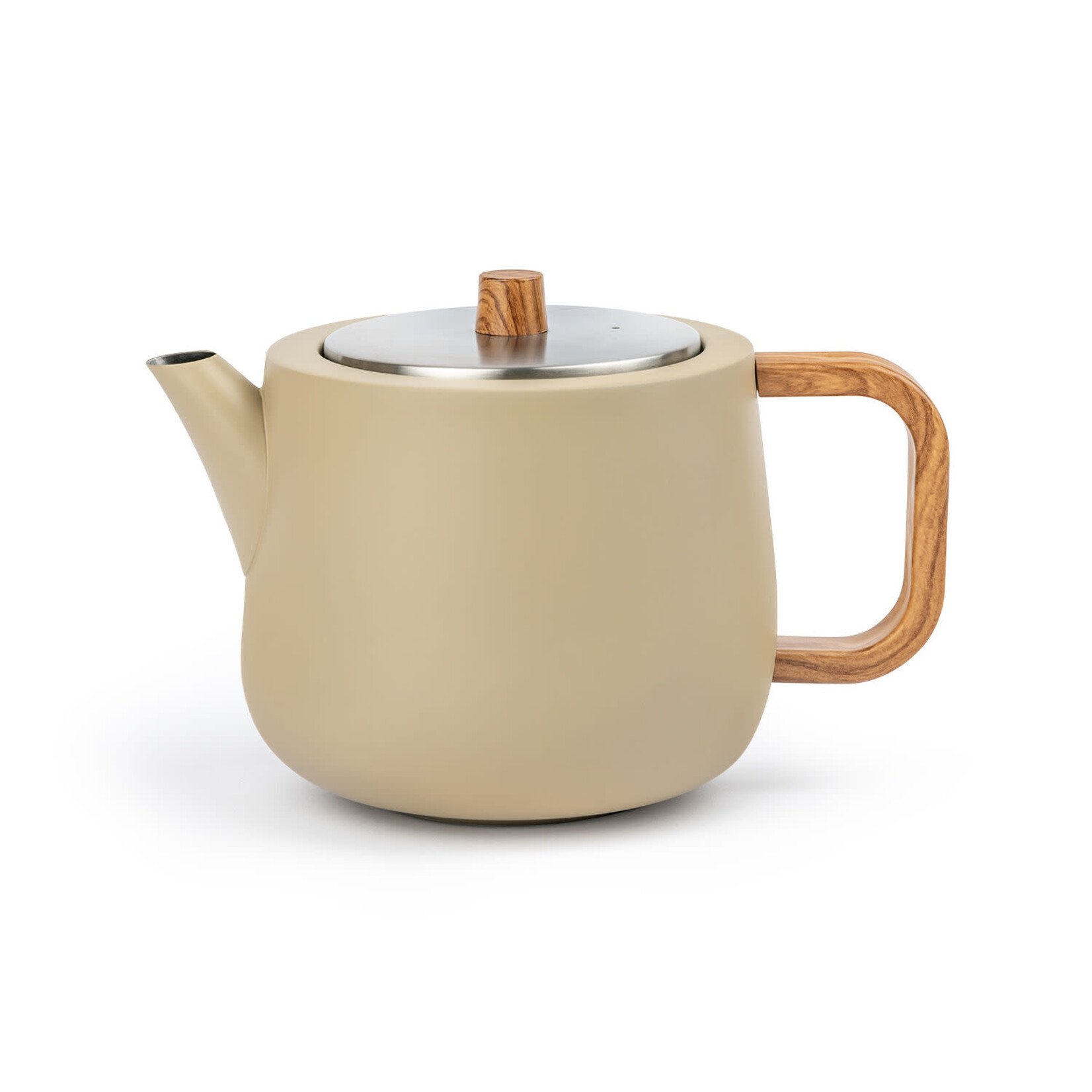 Bredemeijer Bredemeijer dubbelwandige Theepot Facet 1.1 liter Camel Beige Taupe Duet Design  Bredemeijer 111081
