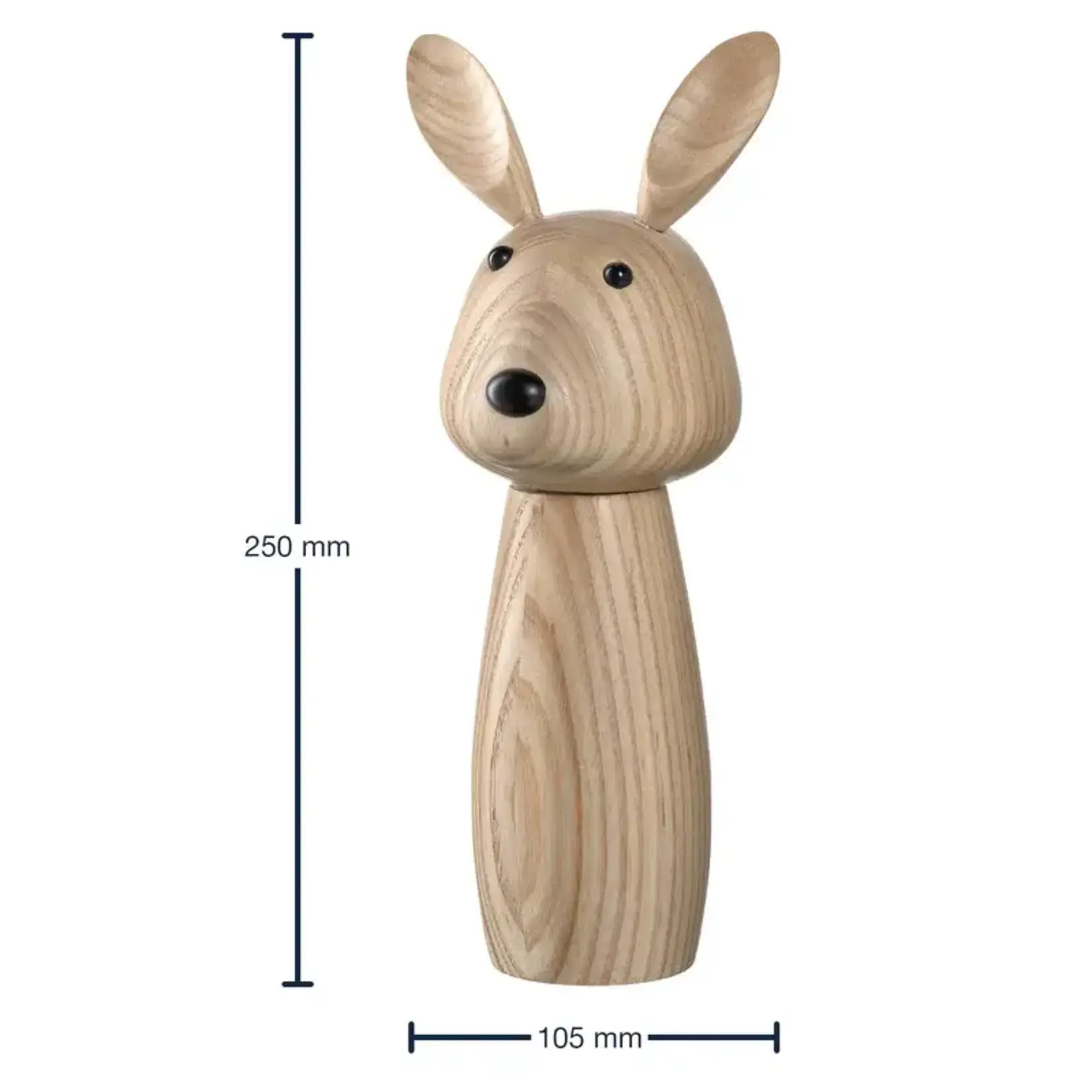 Leonardo Loving Glass Leonardo Rabbit kruiden molen peper - zout molen houten konijn Leonardo Rabbit spice mill wood 018699