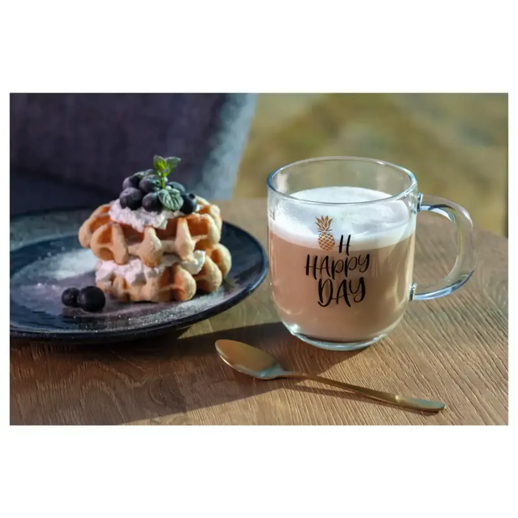 Leonardo Loving Glass Leonardo Emozione mok 400 ml oh happy day glazen mok glas Leonardo 046412