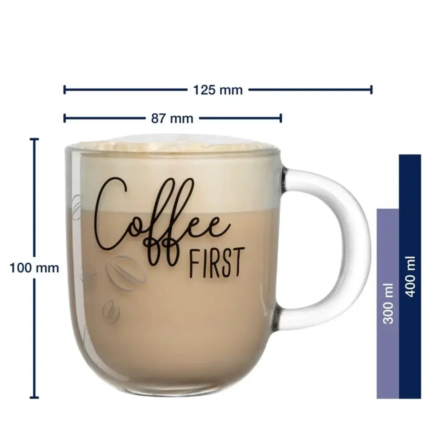 Leonardo Loving Glass Leonardo Ufficio mok 400 ml Coffee First glazen mok glas Leonardo 047077