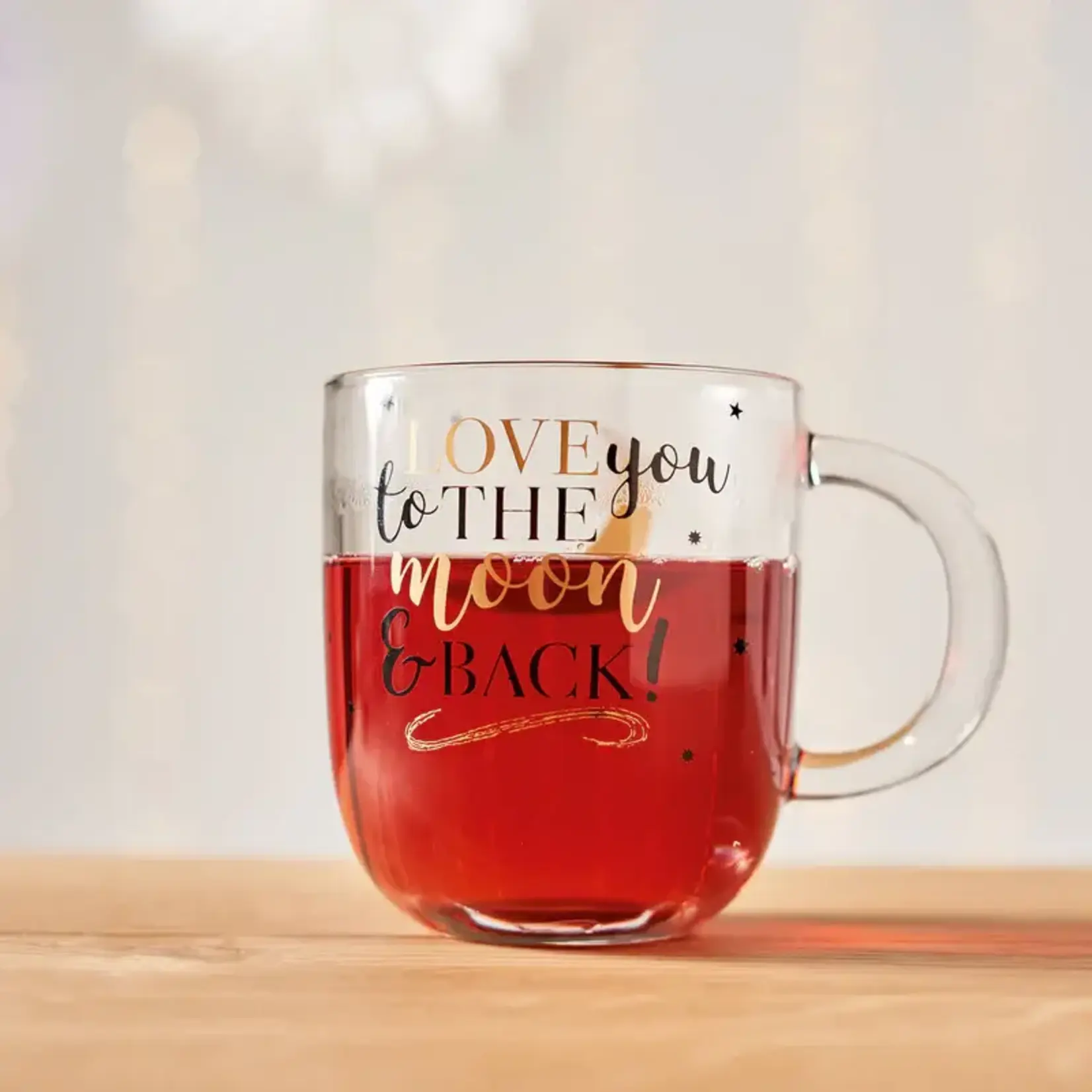 Leonardo Loving Glass Leonardo Emozione mok 400 ml Love you to the moon and back glazen mok glas Leonardo 046450