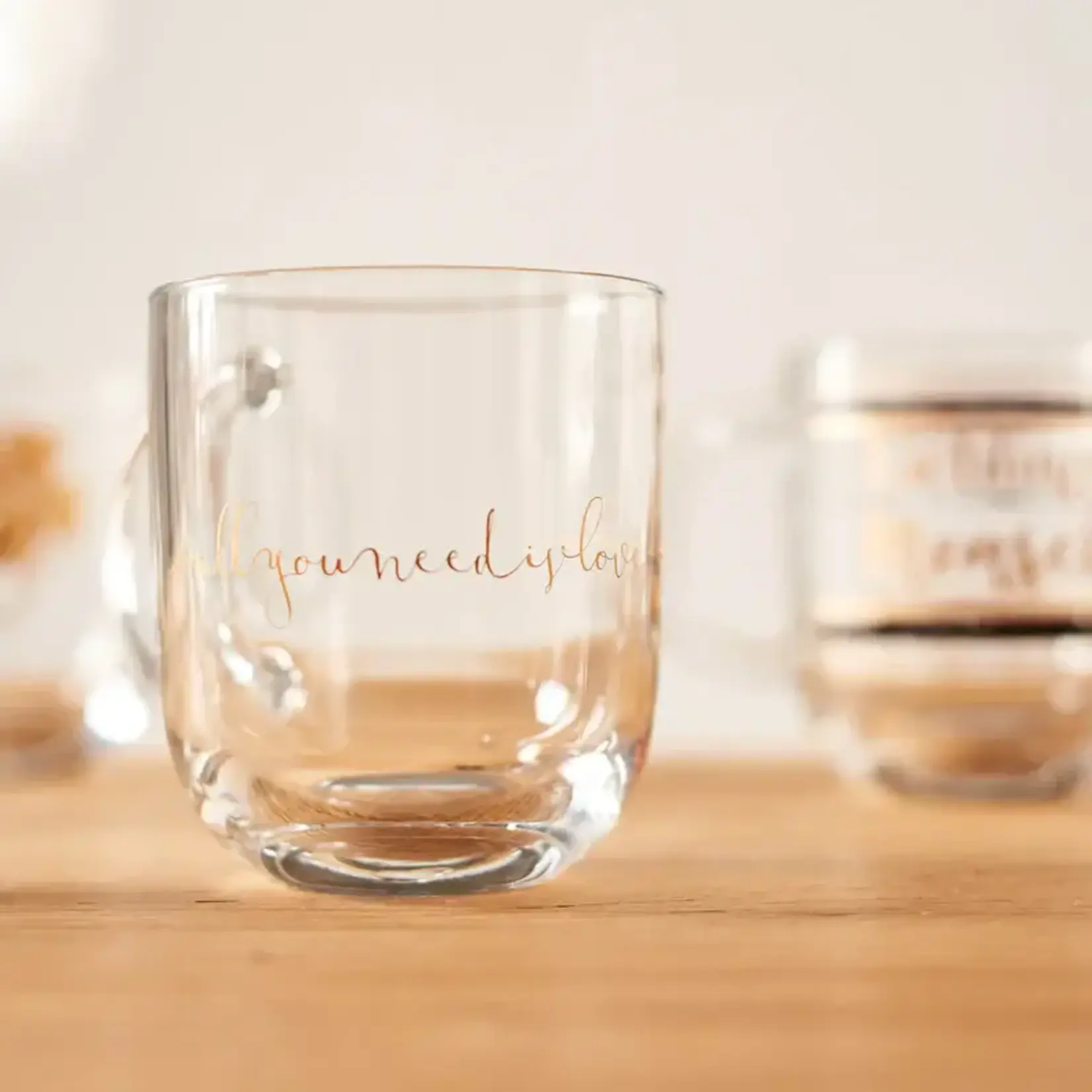 Leonardo Loving Glass Leonardo Emozione mok 400 ml All you need is Love  glazen mok glas Leonardo 046451