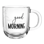 Leonardo Loving Glass Leonardo Emozione Ufficio mok 400 ml Good Morning glazen mok glas Leonardo 047079