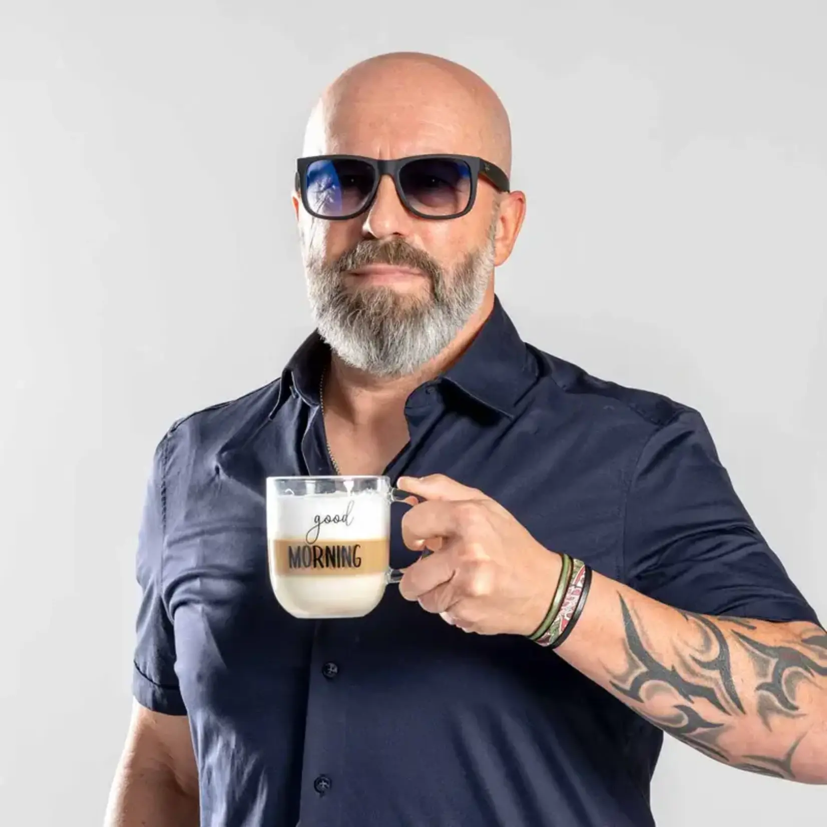 Leonardo Loving Glass Leonardo Emozione Ufficio mok 400 ml Good Morning glazen mok glas Leonardo 047079