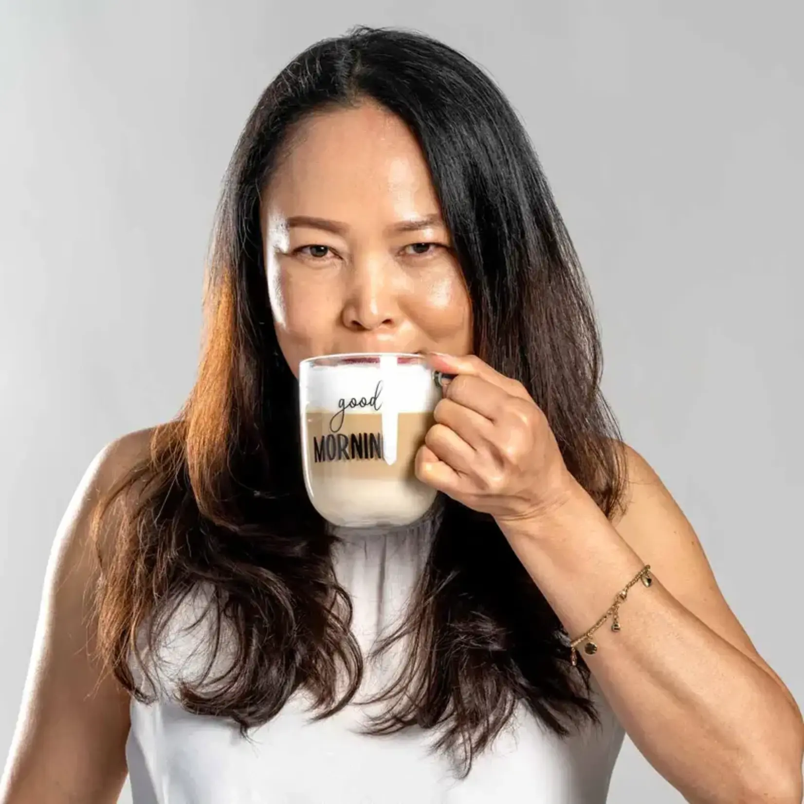 Leonardo Loving Glass Leonardo Emozione Ufficio mok 400 ml Good Morning glazen mok glas Leonardo 047079