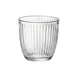Diverse Merken set-6 290 ml transparante glazen sap glas of waterglas met ribbel Bormioli Rocco