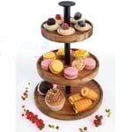 Zassenhaus 3 hoog etagere acacia etagère acacia hout met zwart Zassenhaus 059380