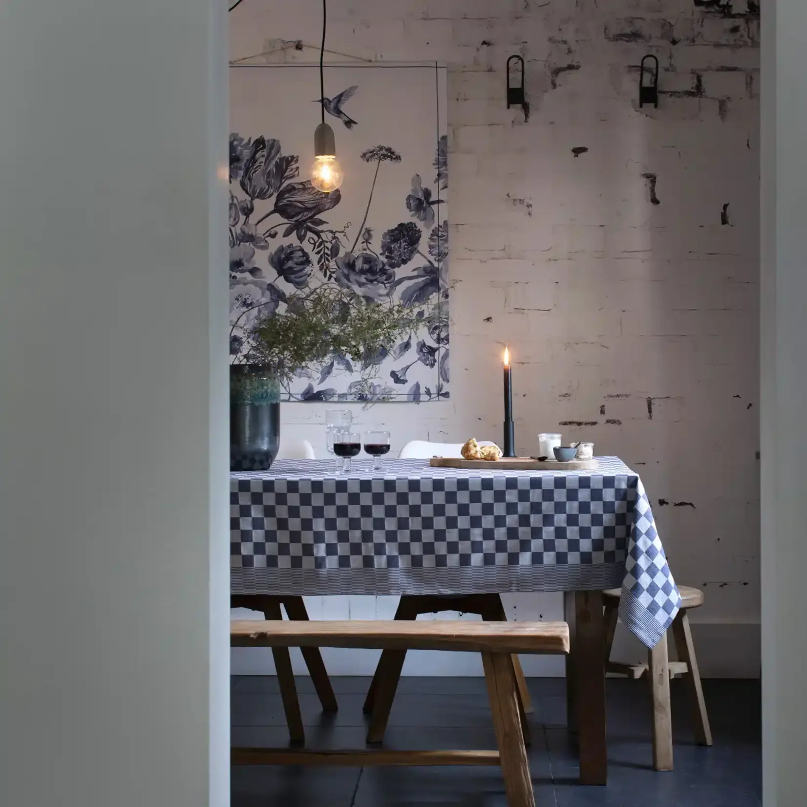 Ddddd DDDDD. Tafelkleed 140 x 240 mm Barbeque Blue 100 % Katoen DDDDD A95270