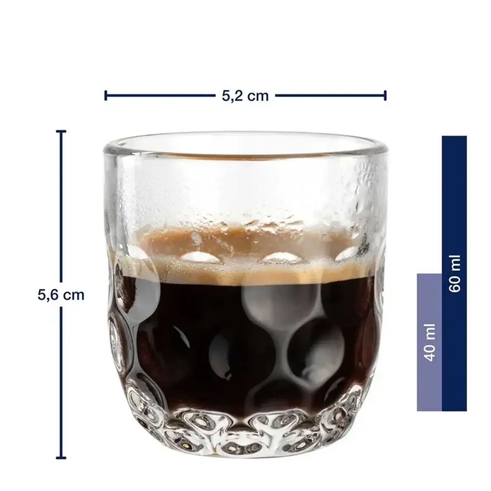 Leonardo Loving Glass Leonardo Gocce koker met 3 verschillende espresso glazen en kurken onderzetters Leonardo 055190