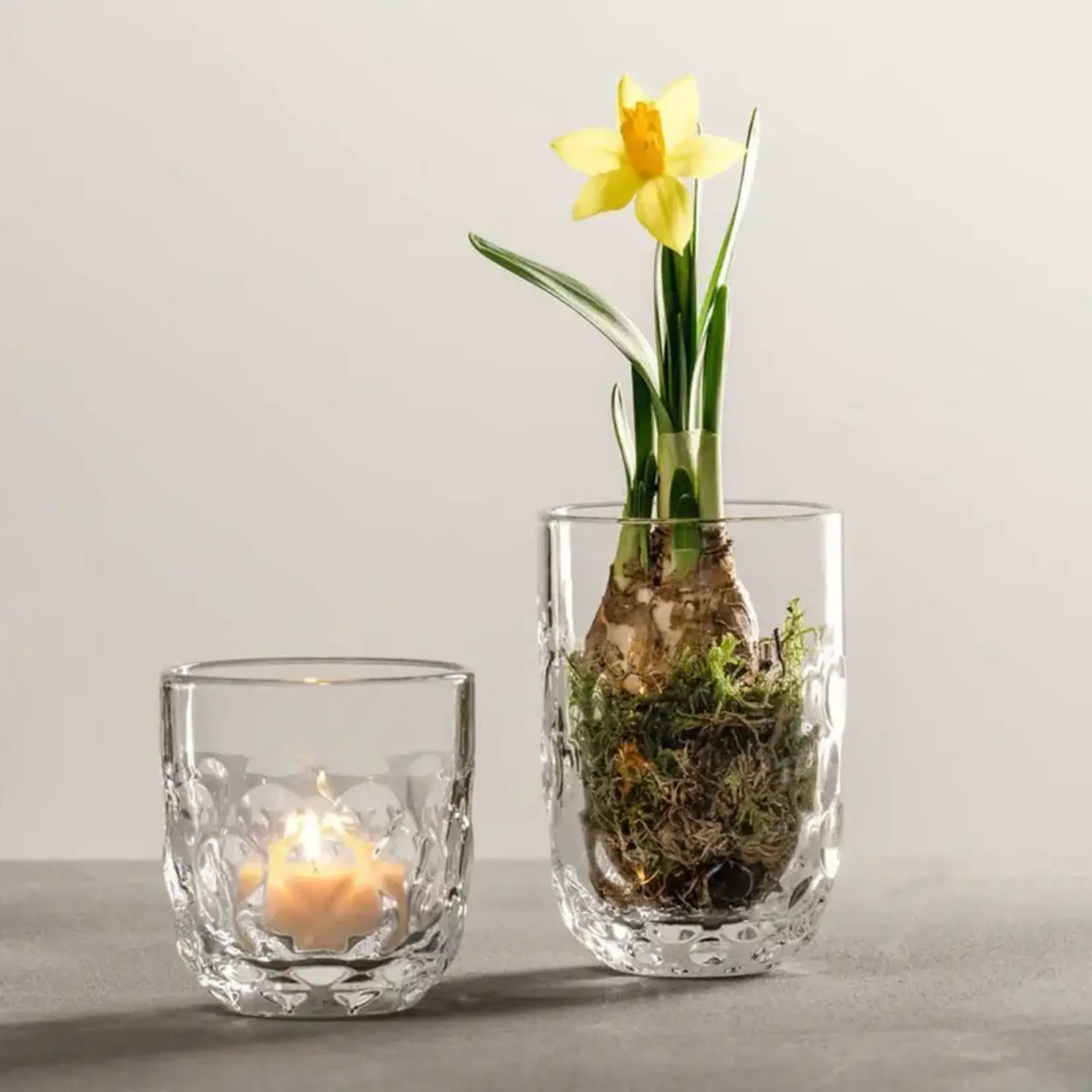 Leonardo Loving Glass Leonardo Gocce koker met 3 verschillende latte glazen en kurken onderzetters Leonardo 055192