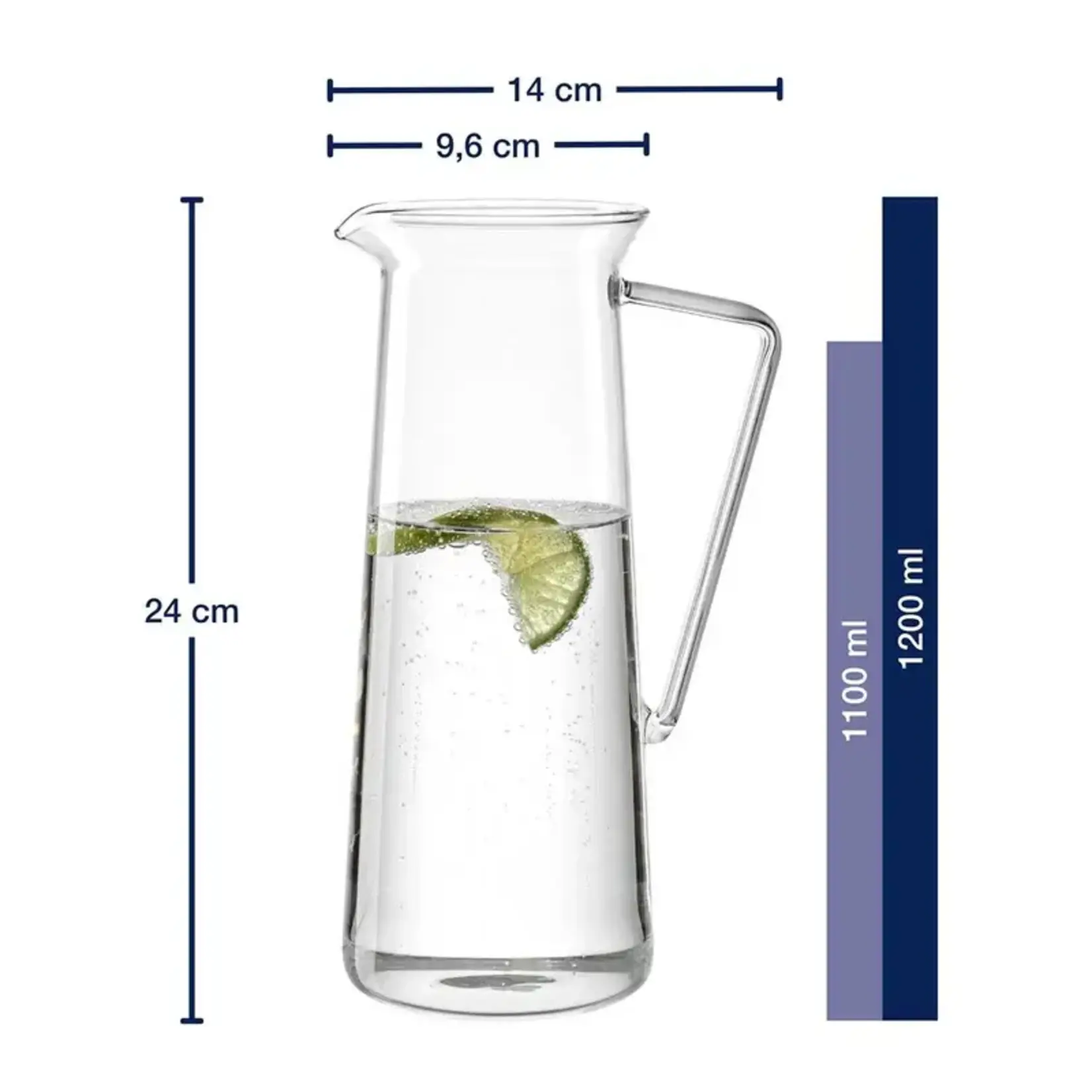 Leonardo Loving Glass Leonardo Giorno Jug Karaf 1.1 liter 1100 ml kan Giorno Leonardo 077061