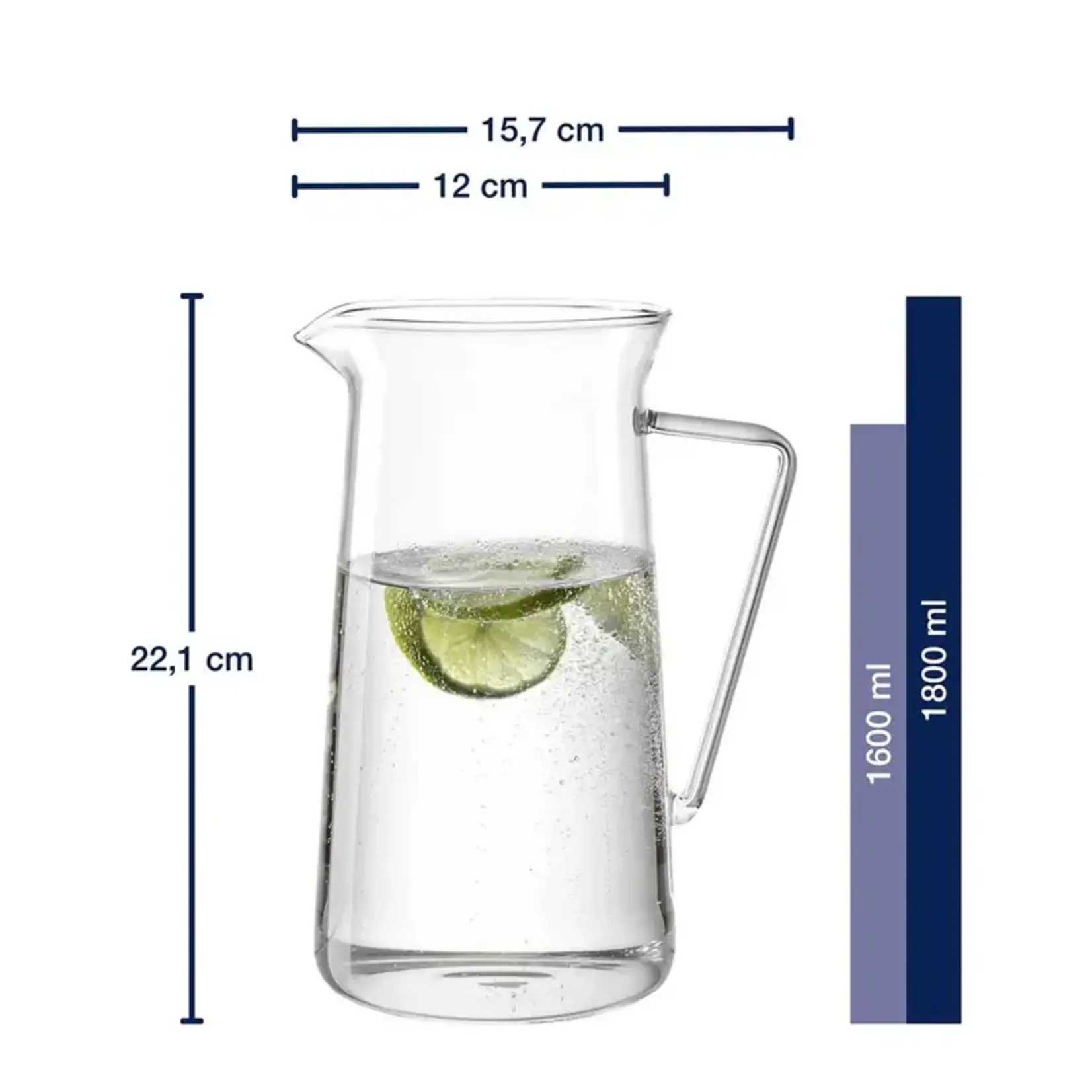 Leonardo Loving Glass Leonardo Giorno Jug Karaf 1.6 liter 1600 ml kan Giorno Leonardo 077062