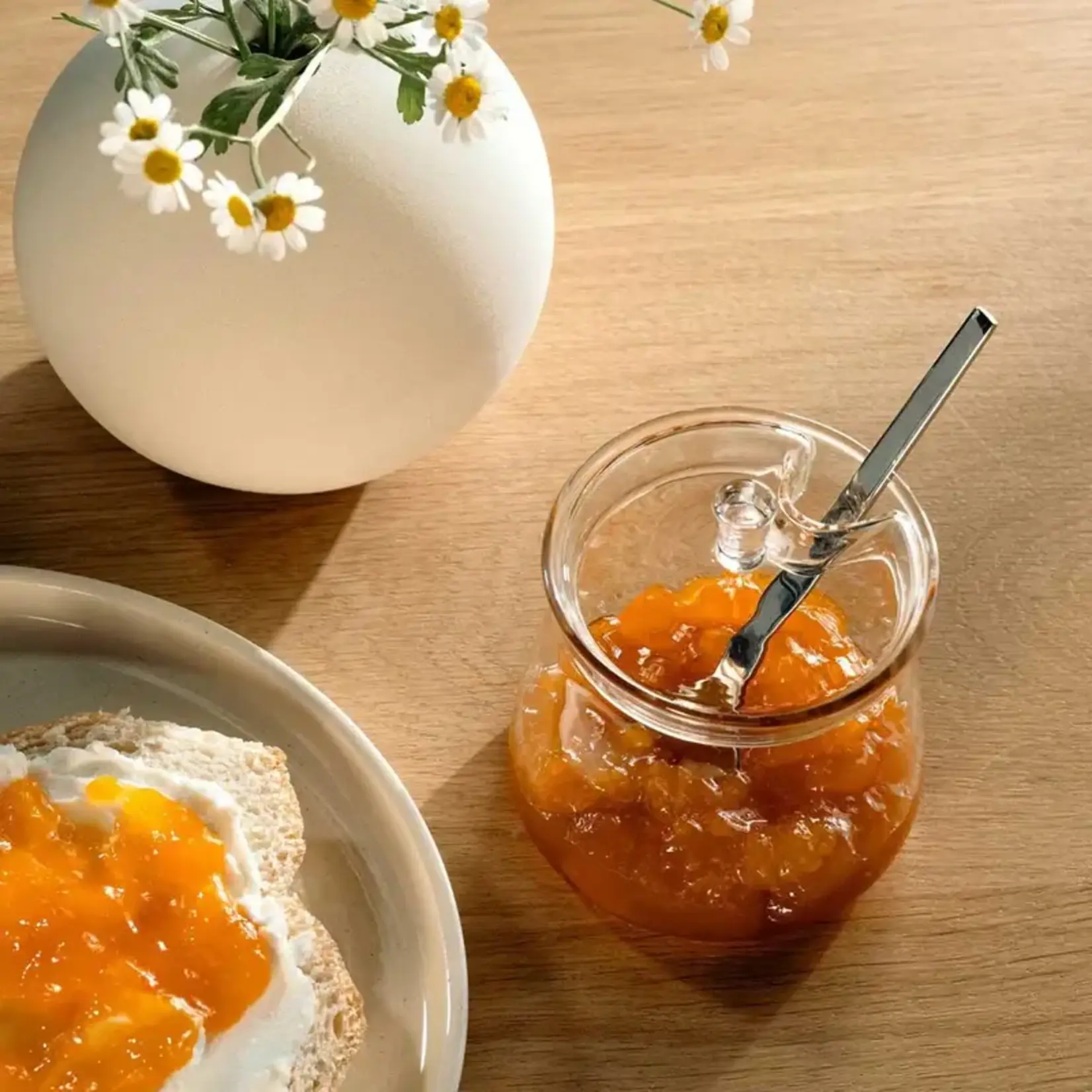 Leonardo Loving Glass Leonardo Giorno tin potje met deksel  0.25 liter 250 ml suiker pot Giorno Leonardo 077064