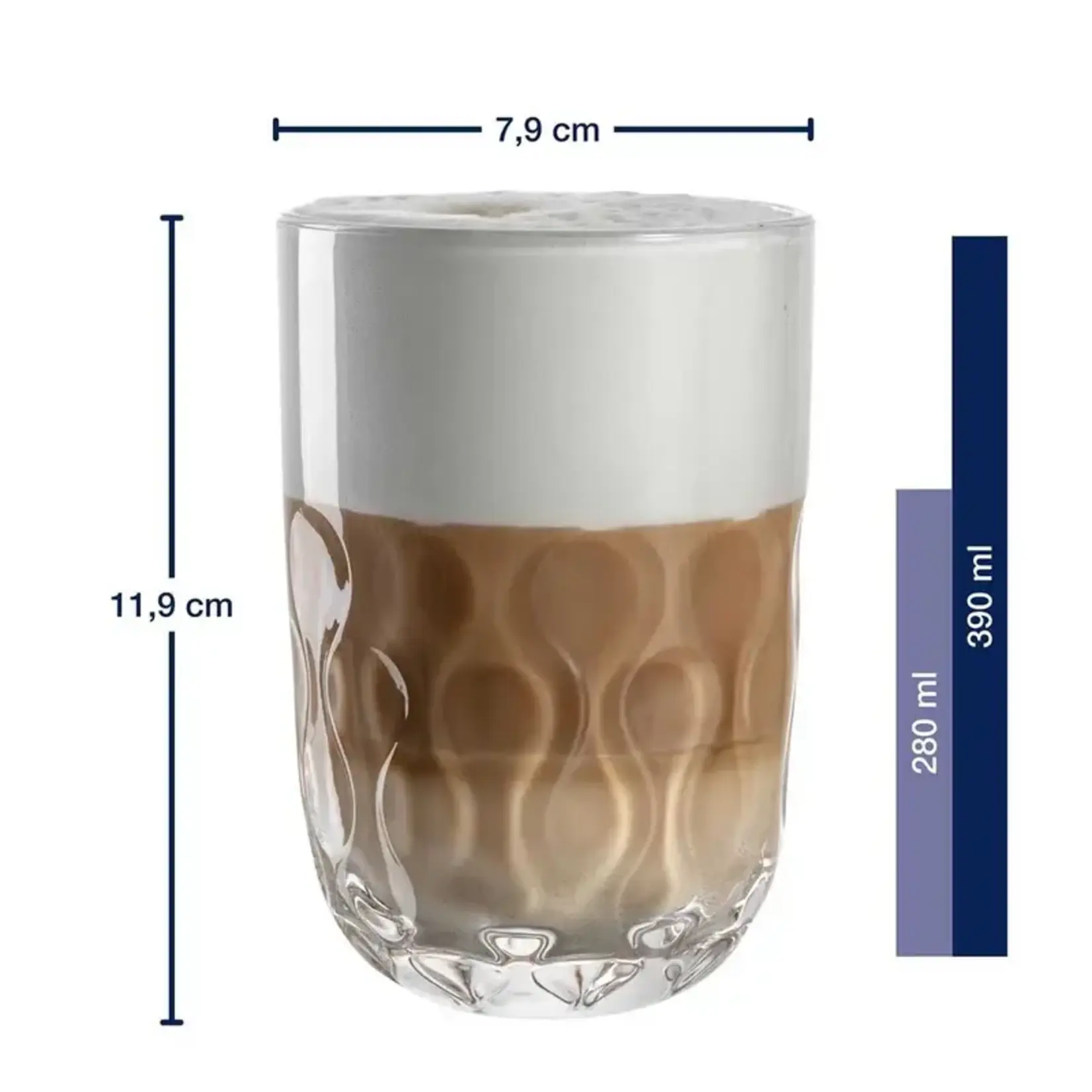 Leonardo Loving Glass Leonardo Gocce druppel 2 set-2 390 ml latte Macchiato glazen Leonardo 055188