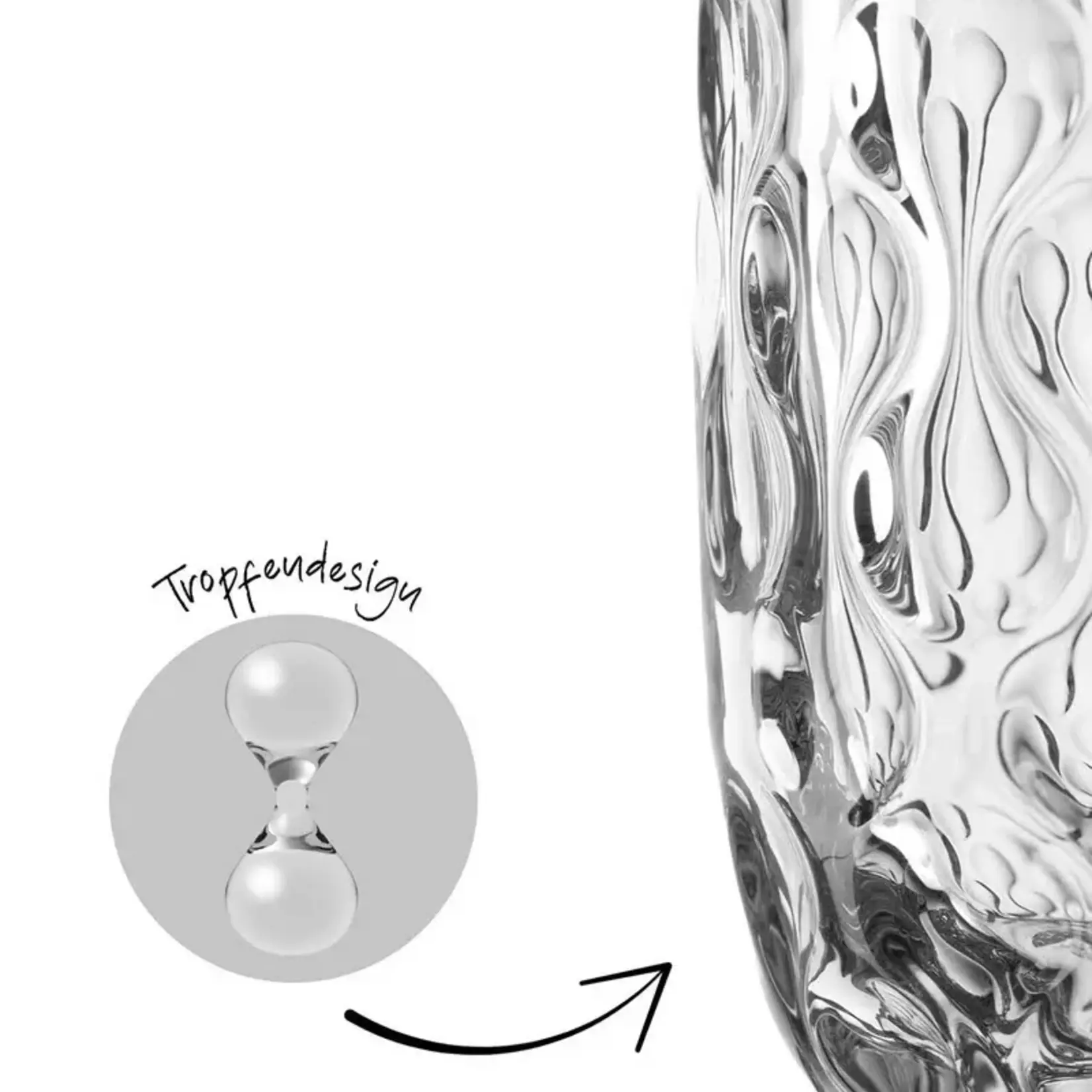 Leonardo Loving Glass Leonardo Gocce druppel 2 set-2 390 ml latte Macchiato glazen Leonardo 055188