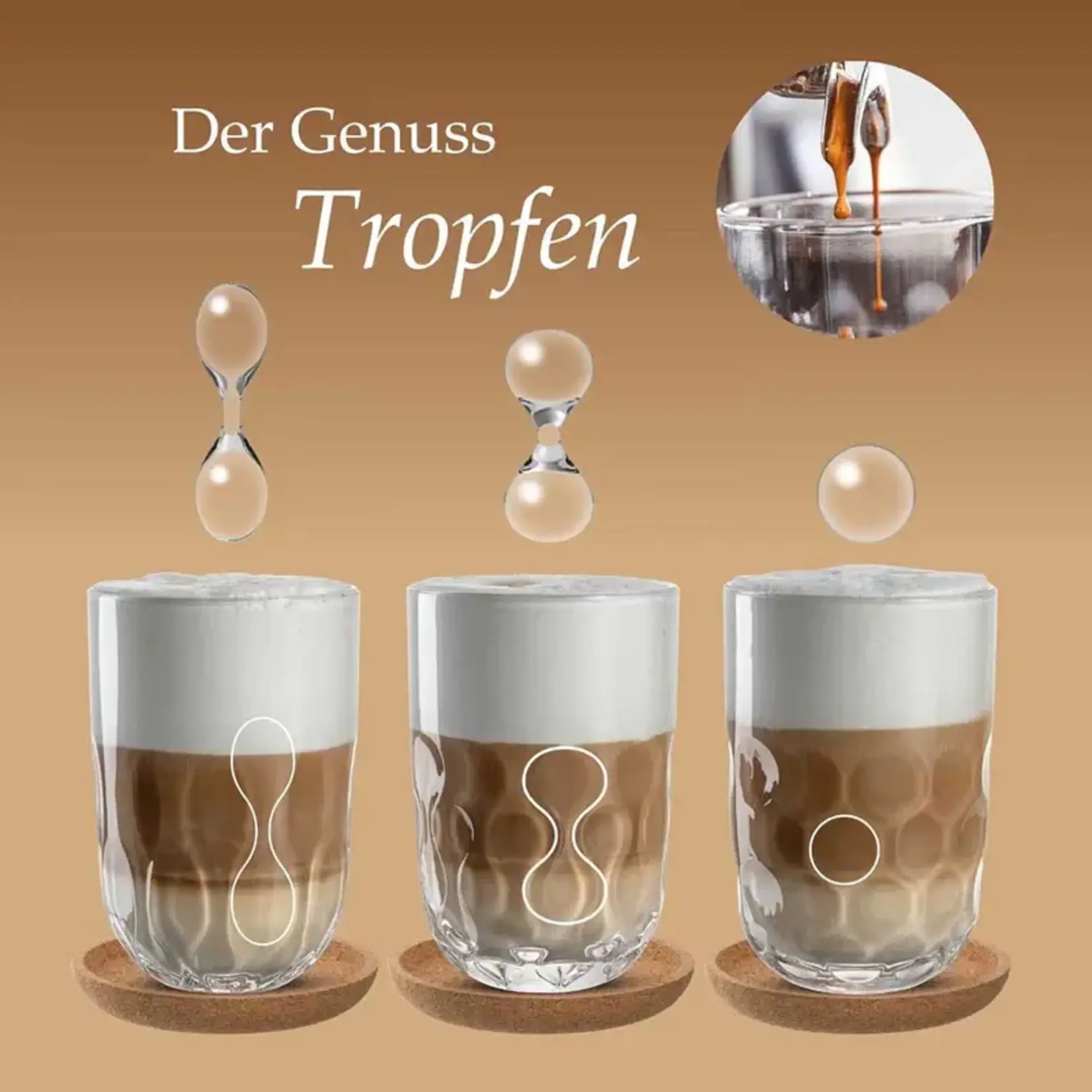 Leonardo Loving Glass Leonardo Gocce druppel 2 set-2 390 ml latte Macchiato glazen Leonardo 055188