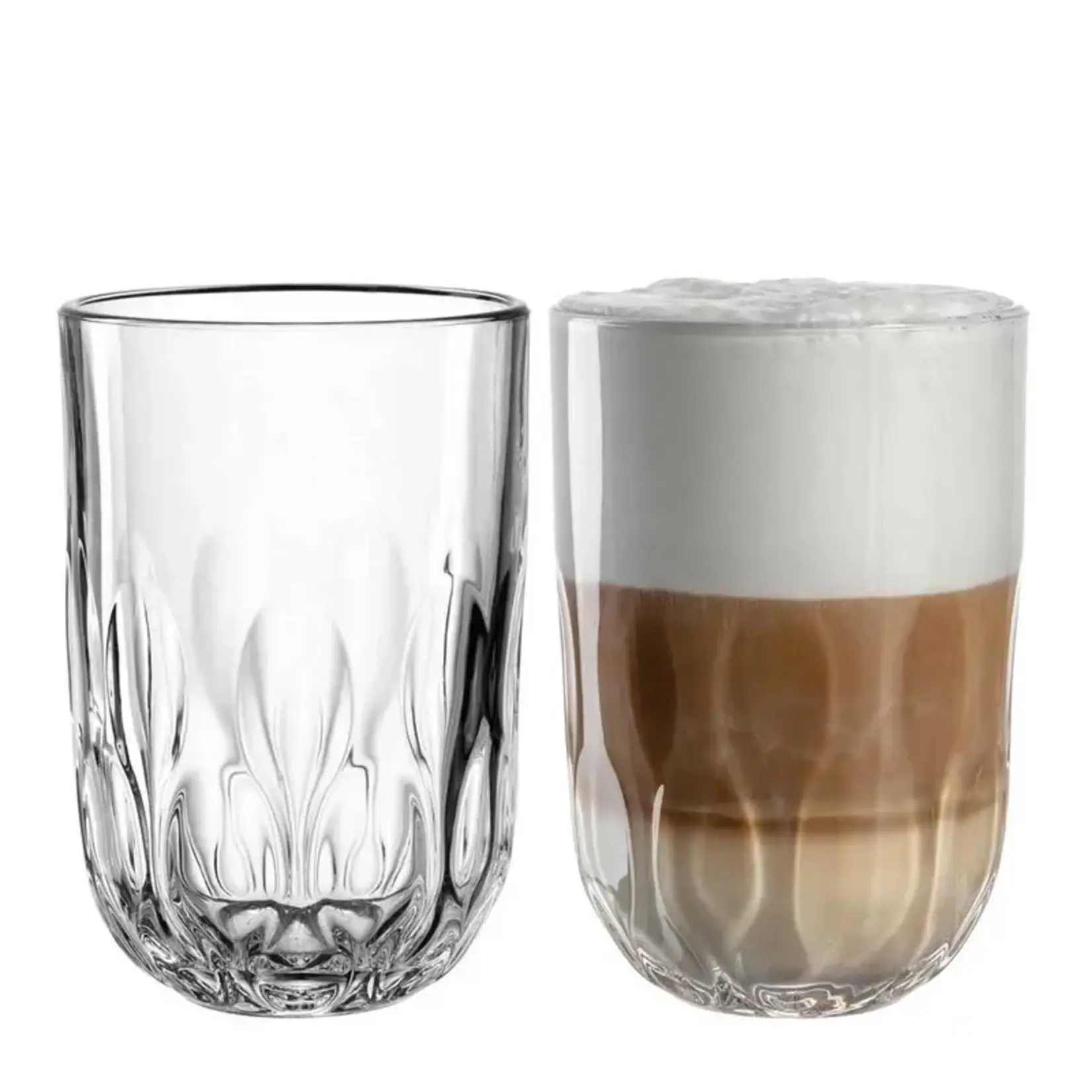 Leonardo Loving Glass Leonardo Gocce druppel 3 set-2 390 ml latte Macchiato glazen Leonardo 055189