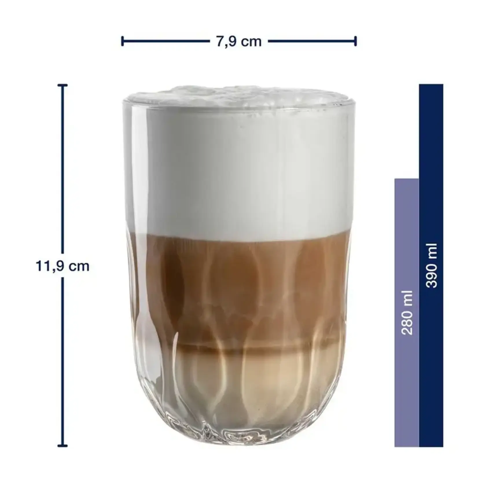 Leonardo Loving Glass Leonardo Gocce druppel 3 set-2 390 ml latte Macchiato glazen Leonardo 055189