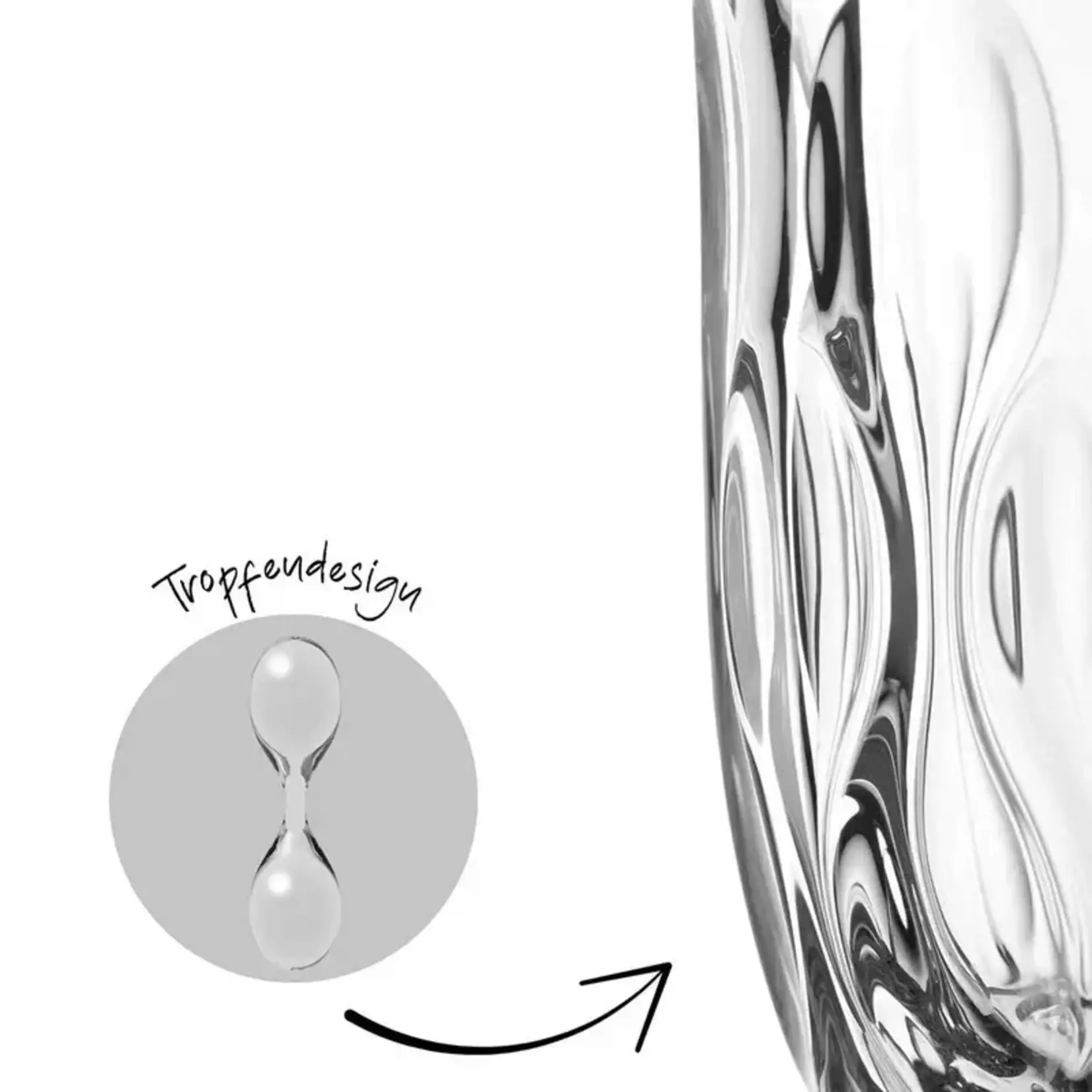 Leonardo Loving Glass Leonardo Gocce druppel 3 set-2 390 ml latte Macchiato glazen Leonardo 055189