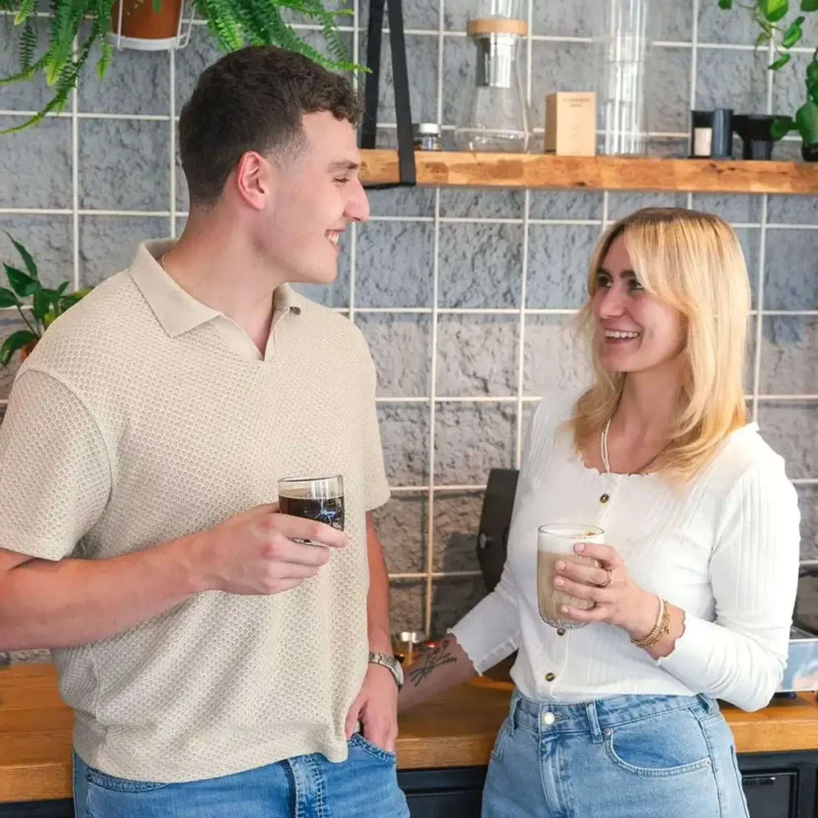 Leonardo Loving Glass Leonardo Gocce druppel 3 set-2 390 ml latte Macchiato glazen Leonardo 055189