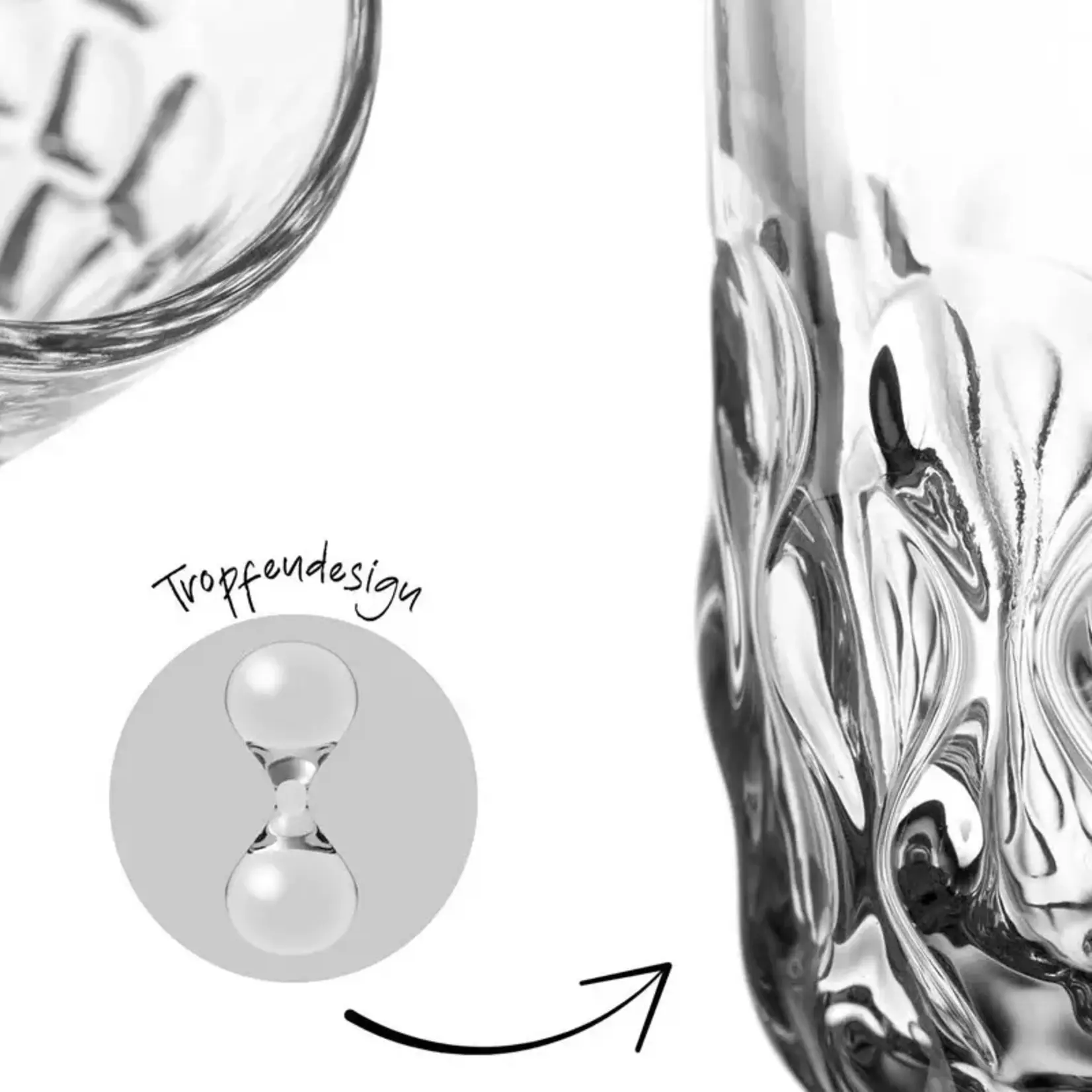 Leonardo Loving Glass Leonardo Gocce druppel 2 set-2 90 ml Espresso glazen Leonardo 055180