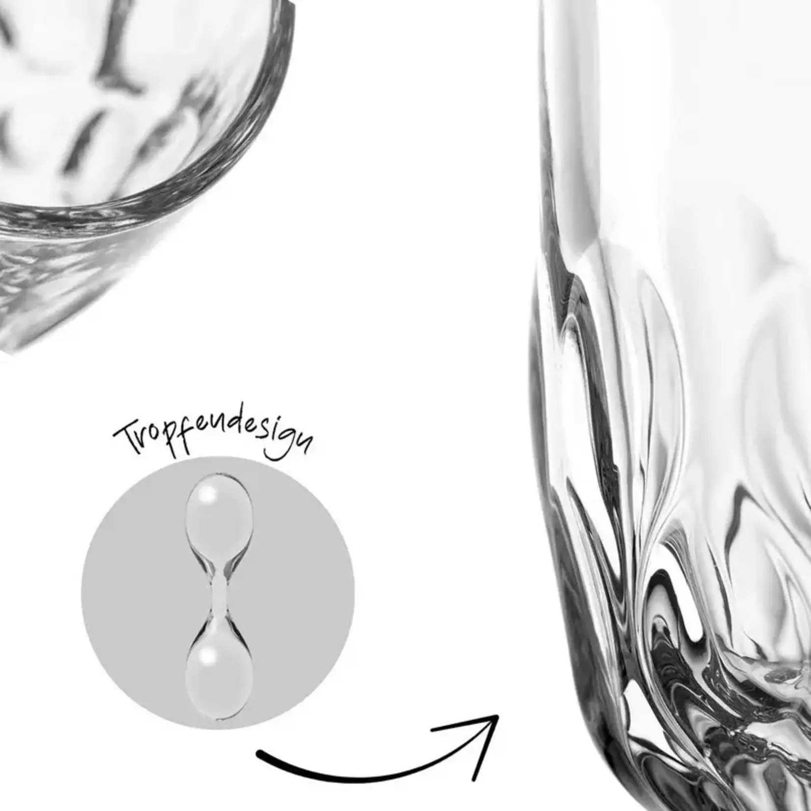 Leonardo Loving Glass Leonardo Gocce druppel 3 set-2 90 ml Espresso glazen Leonardo 055181