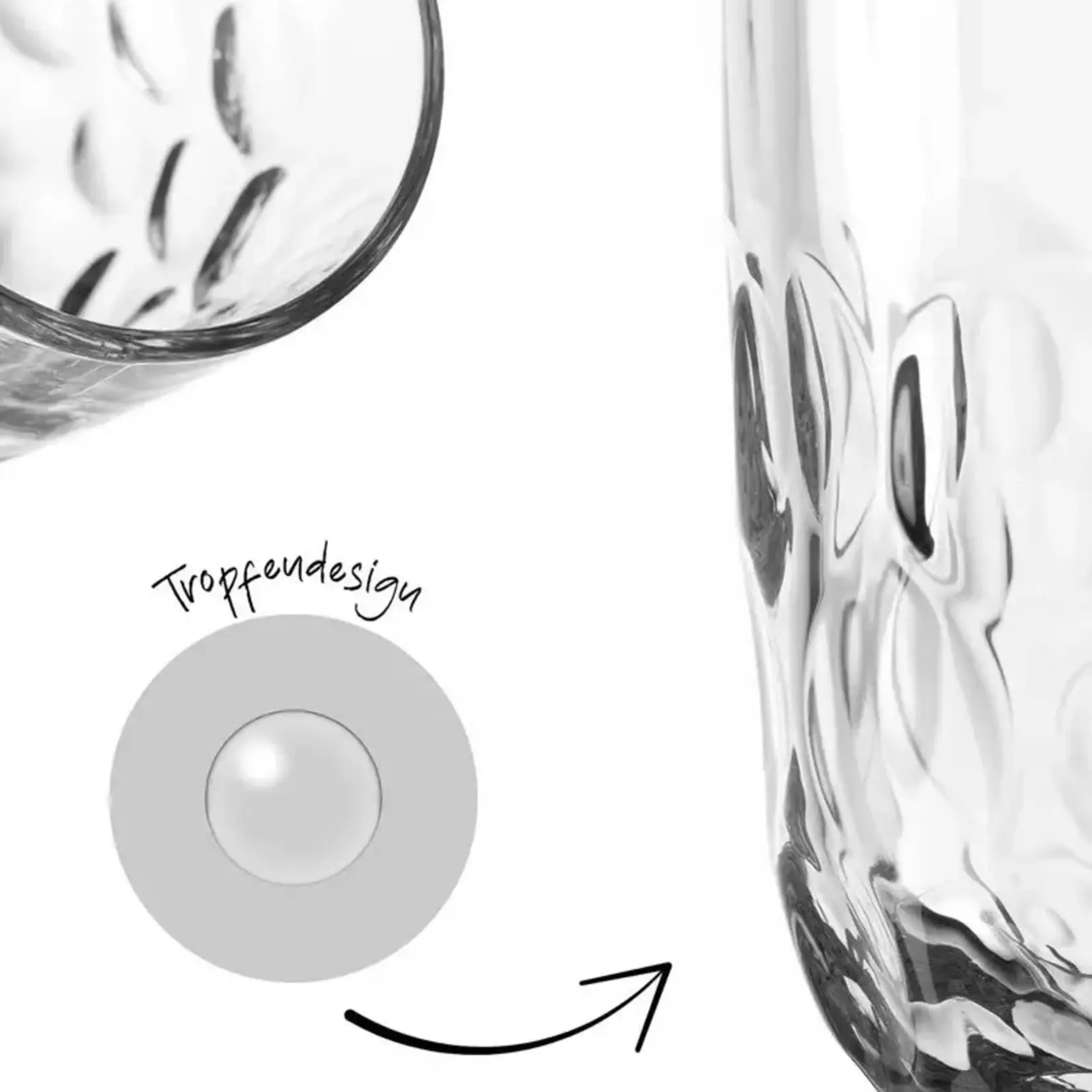 Leonardo Loving Glass Leonardo Gocce druppel 1 set-2 220 ml koffie glazen Leonardo 055182